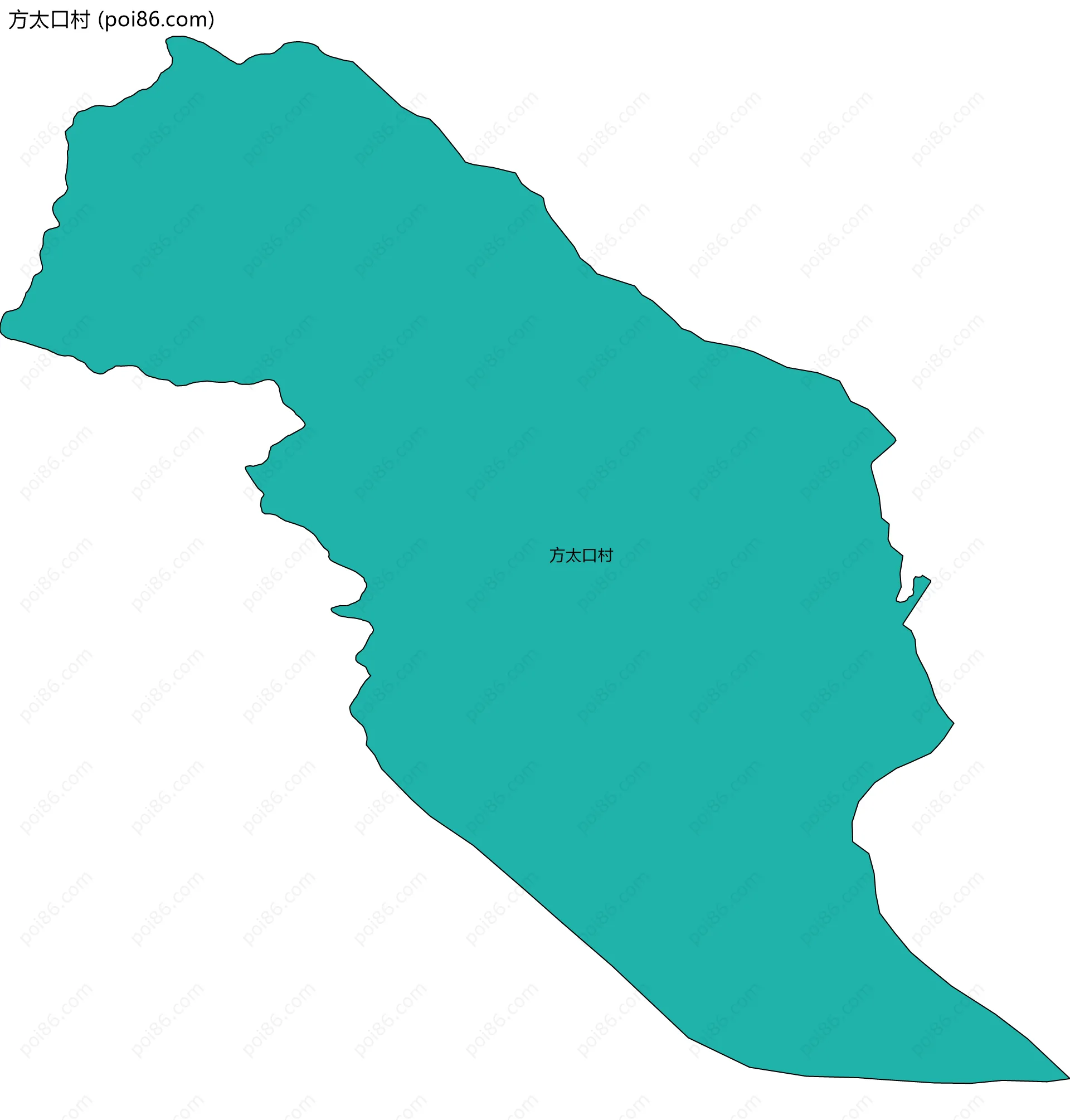 方太口村边界地图