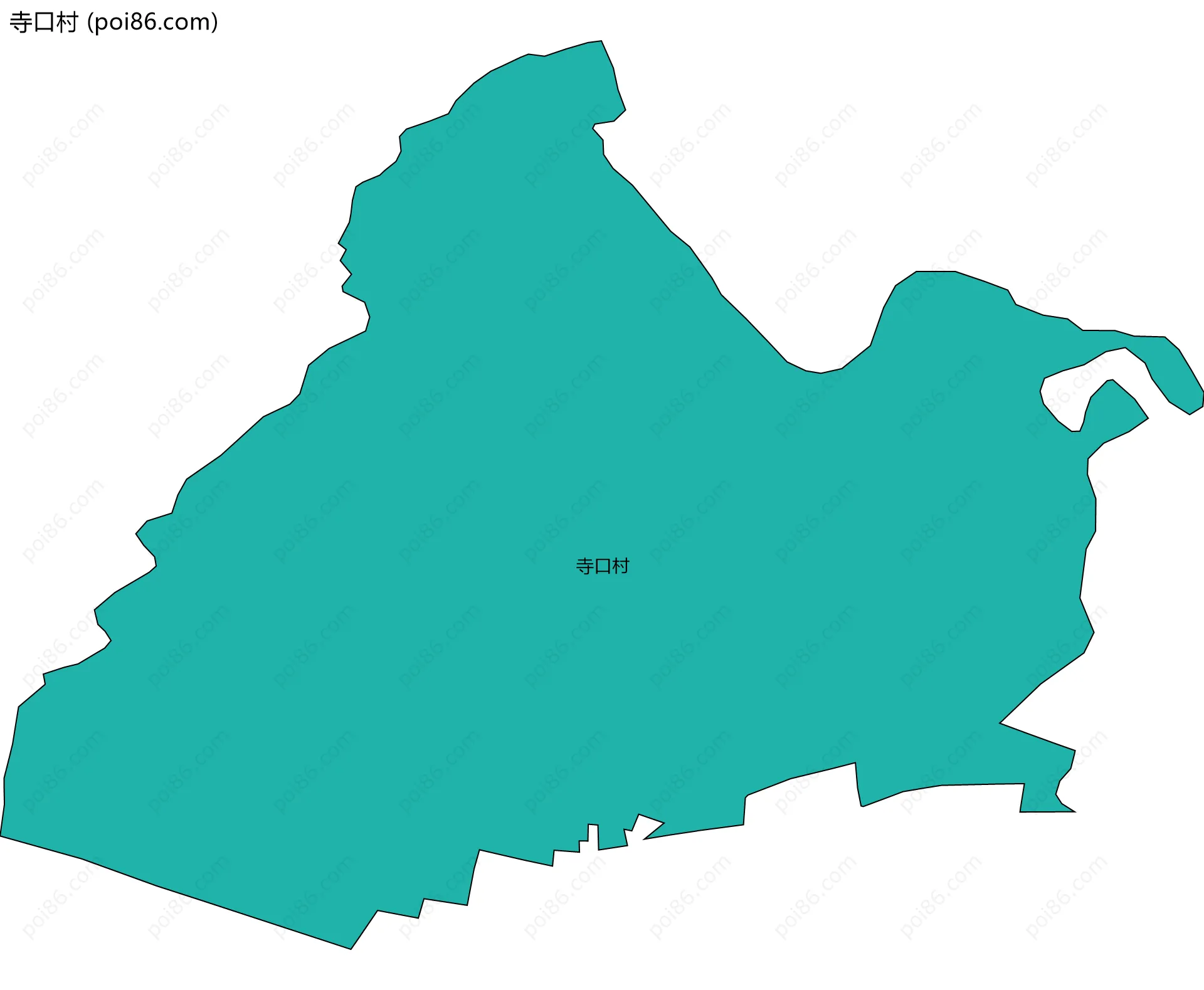 寺口村边界地图