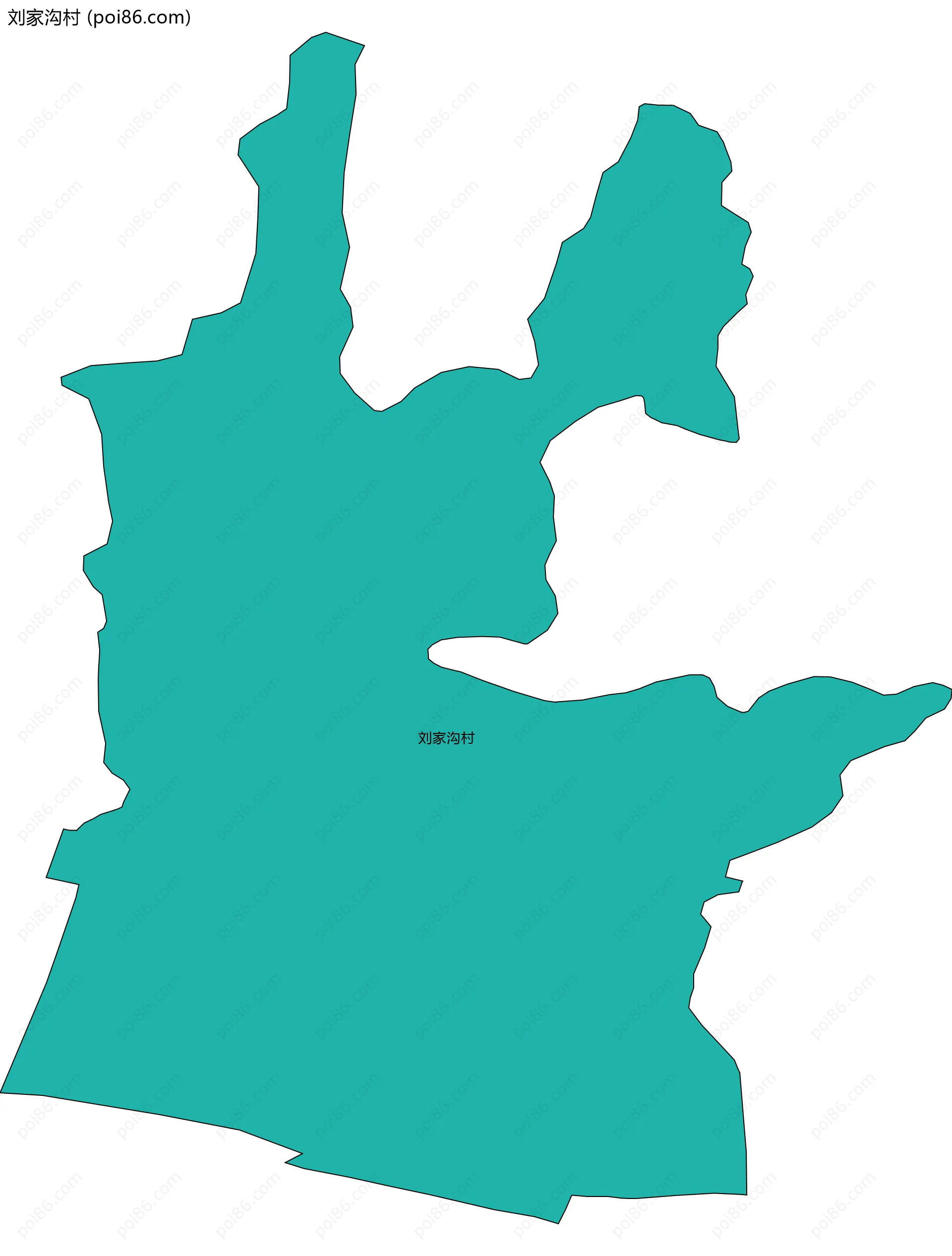 刘家沟村边界地图