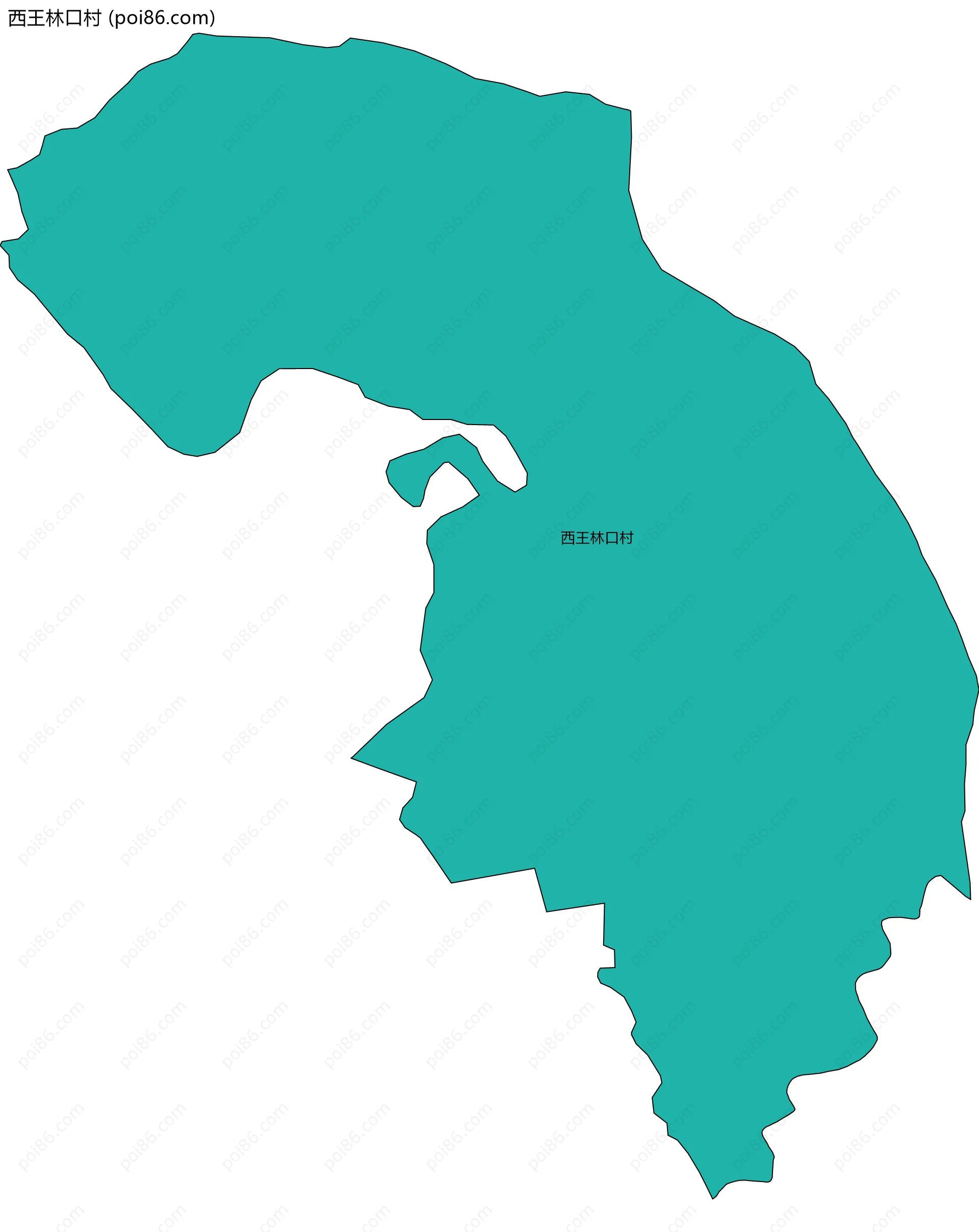 西王林口村边界地图