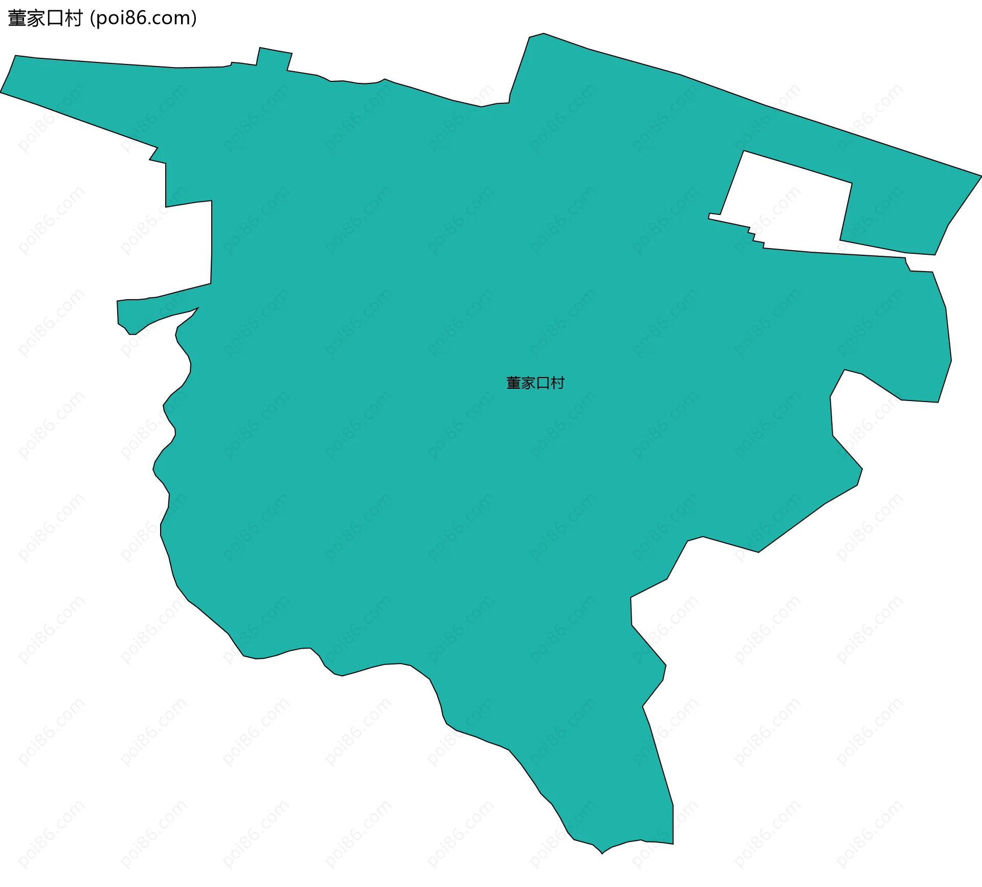 董家口村边界地图