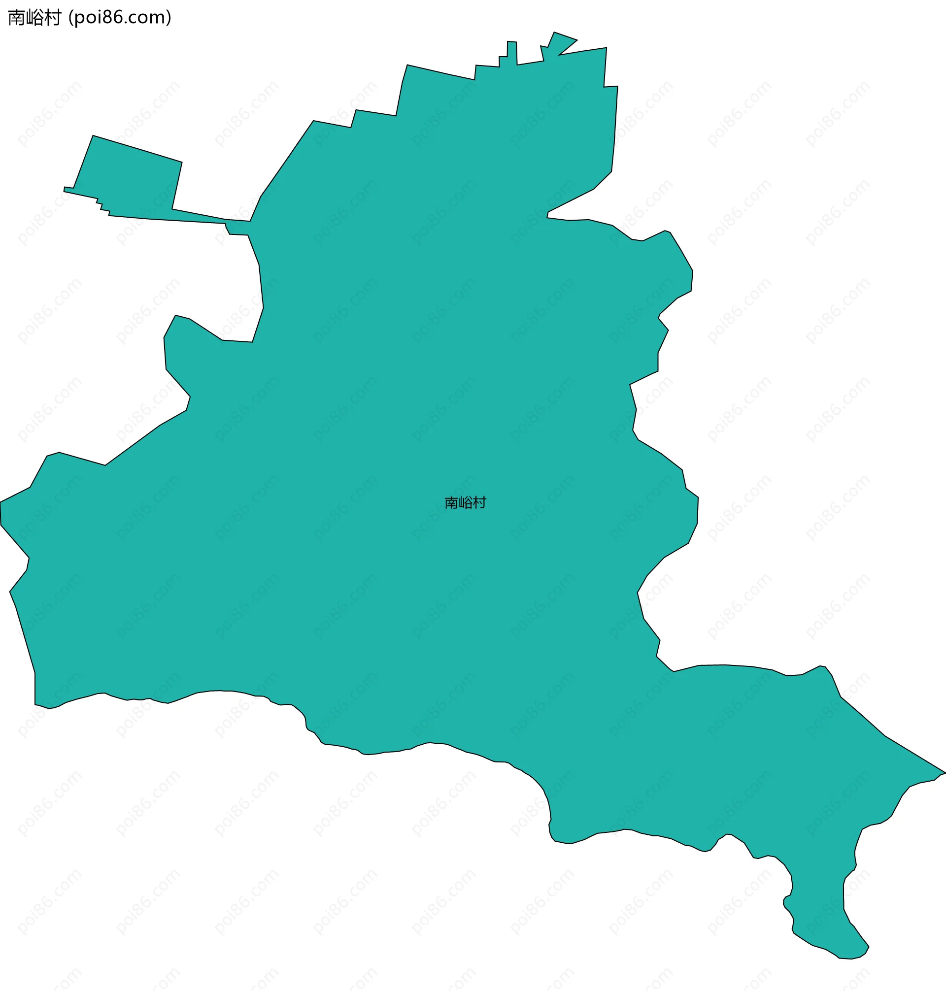 南峪村边界地图