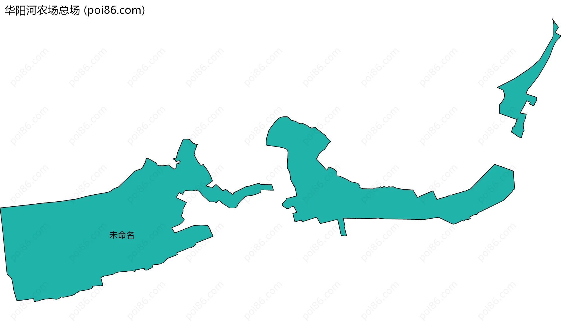 华阳河农场总场边界地图(五级行政区划)