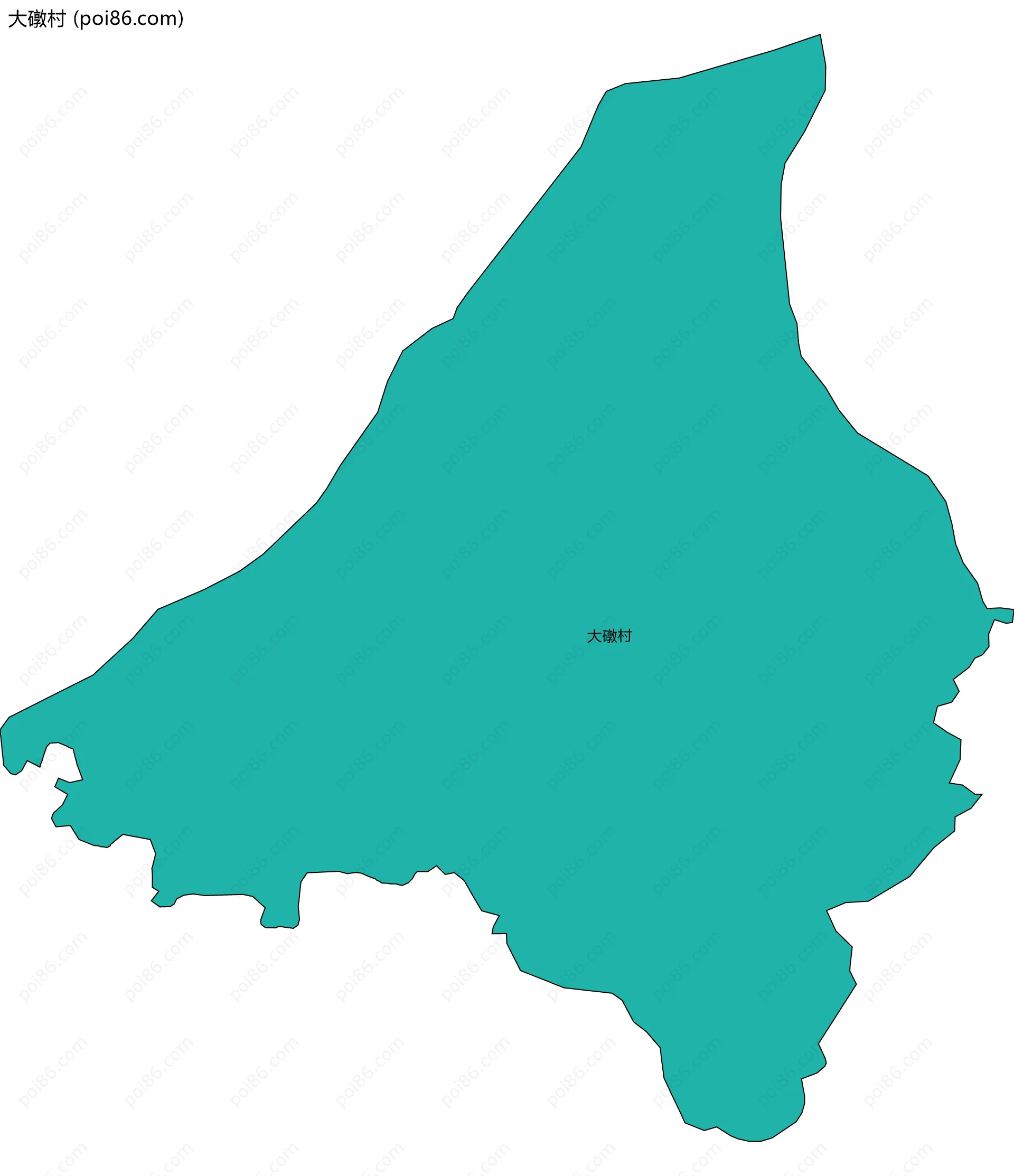 大礅村边界地图