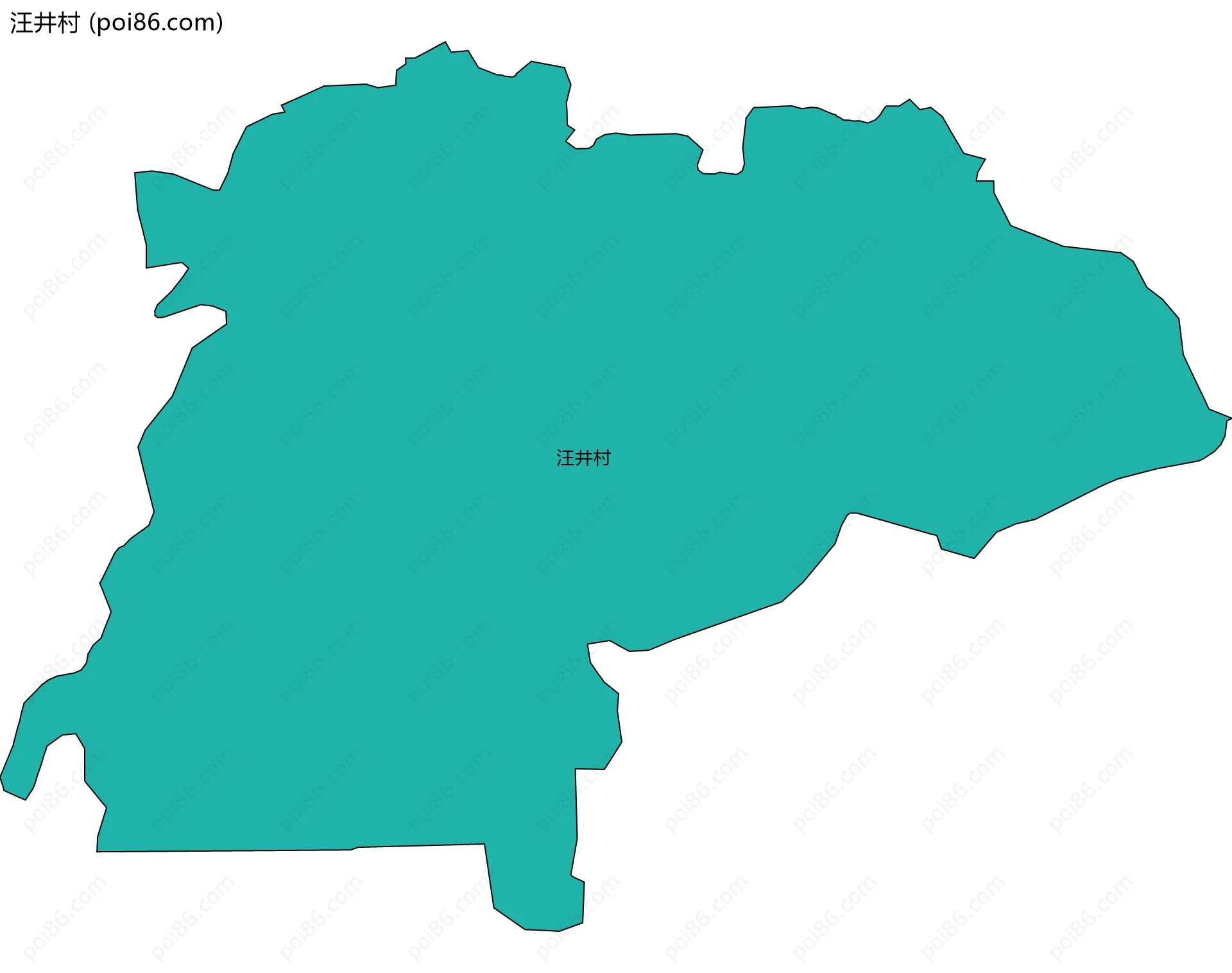 汪井村边界地图