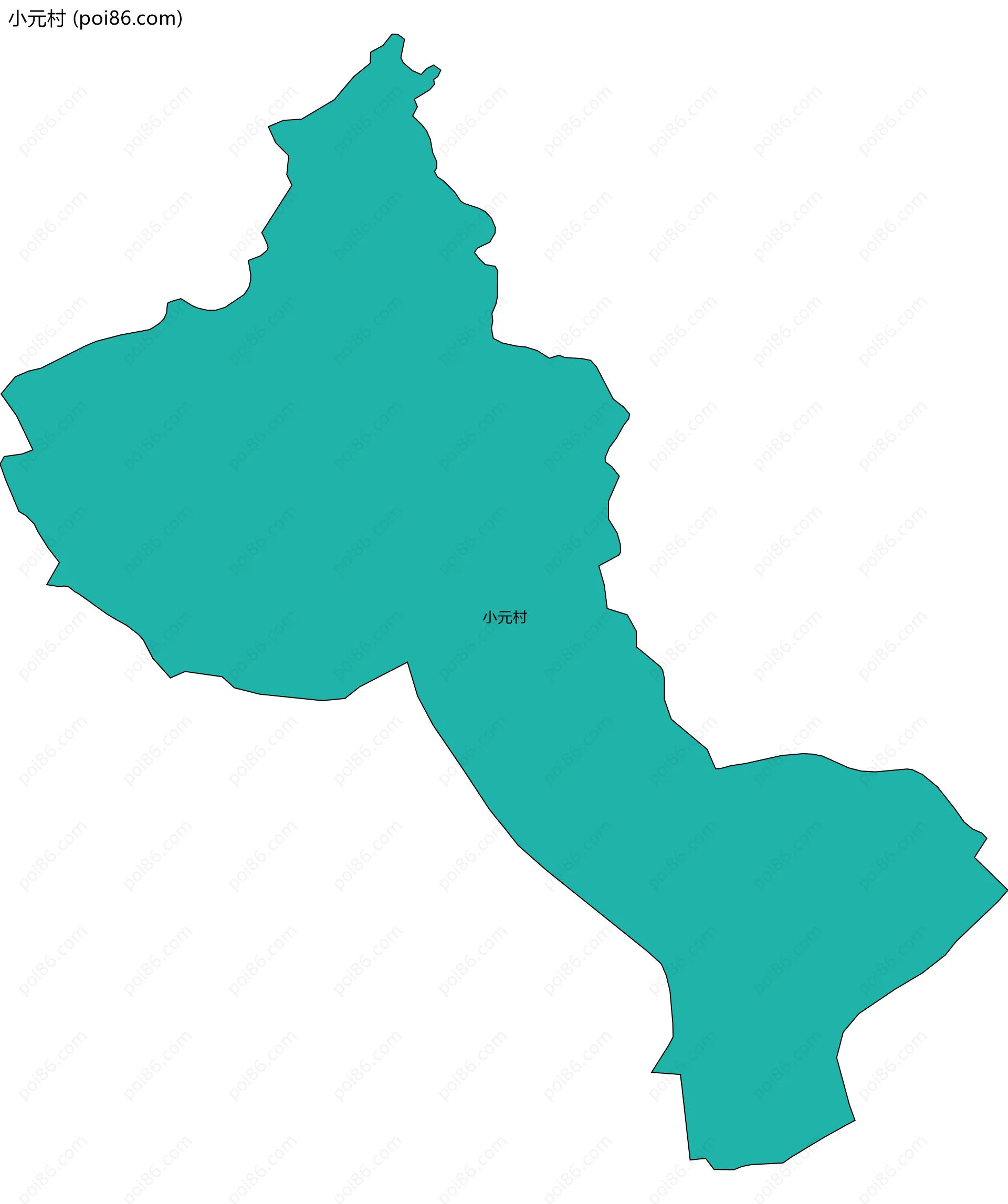 小元村边界地图