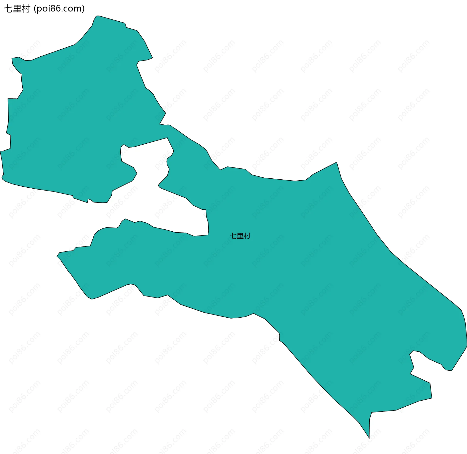 七里村边界地图