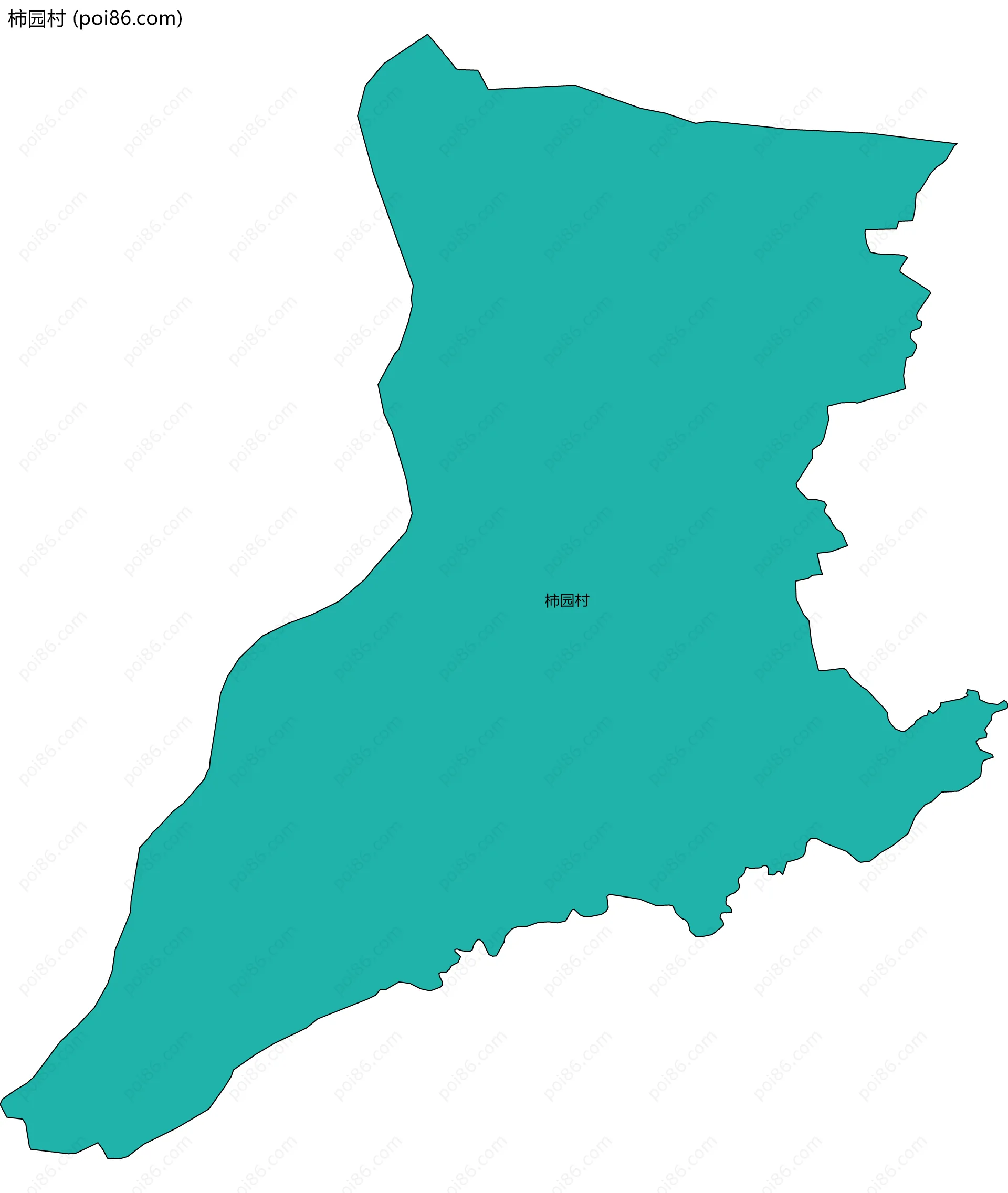 柿园村边界地图