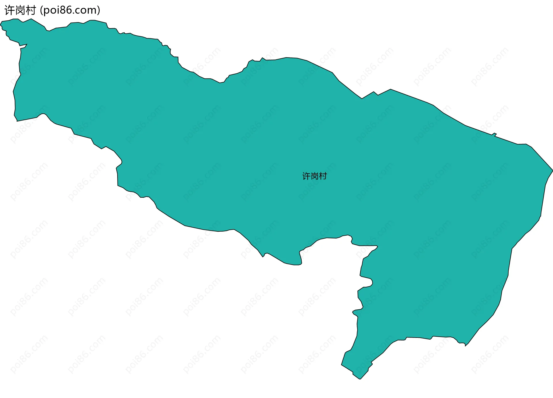 许岗村边界地图