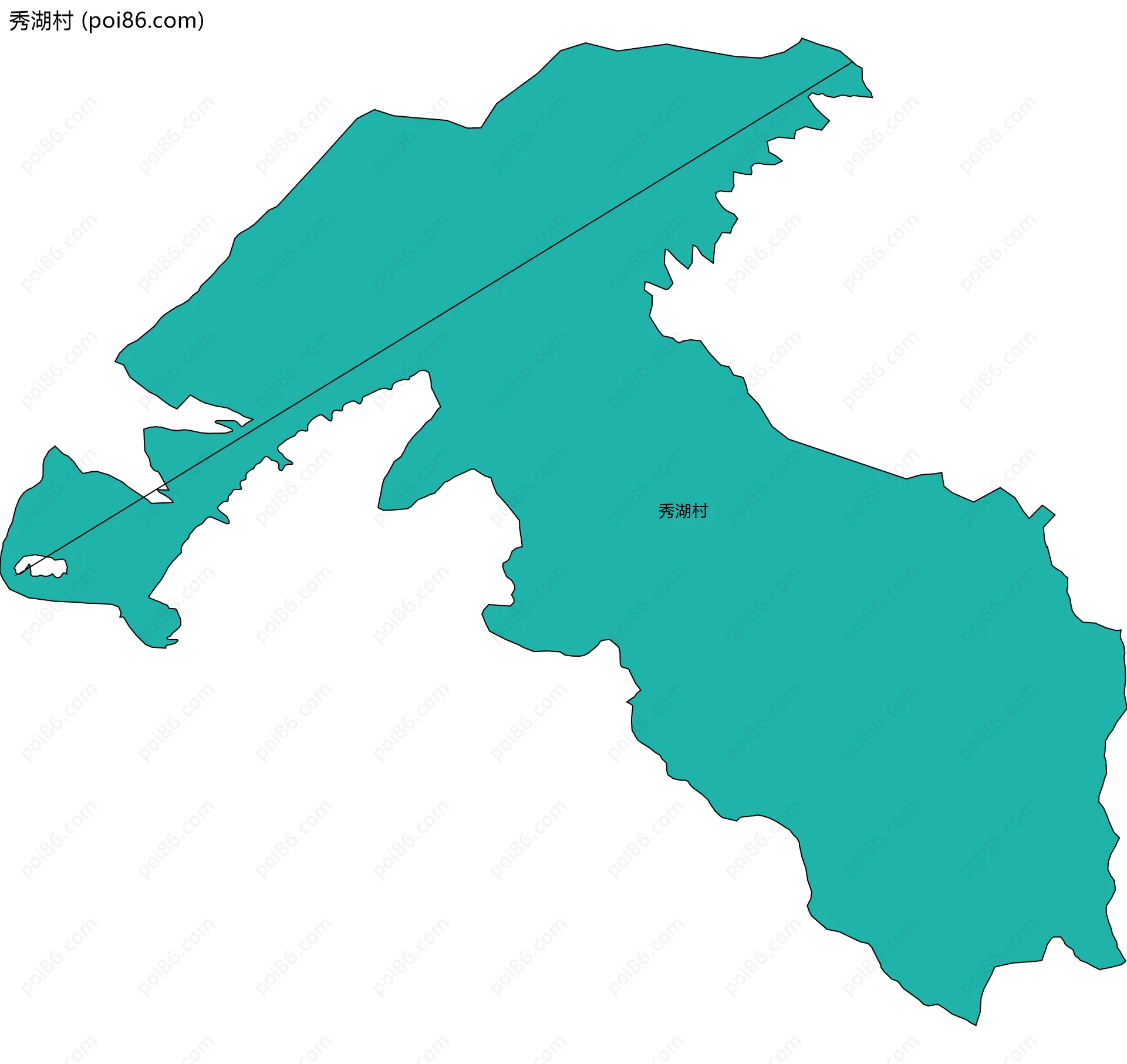 秀湖村边界地图