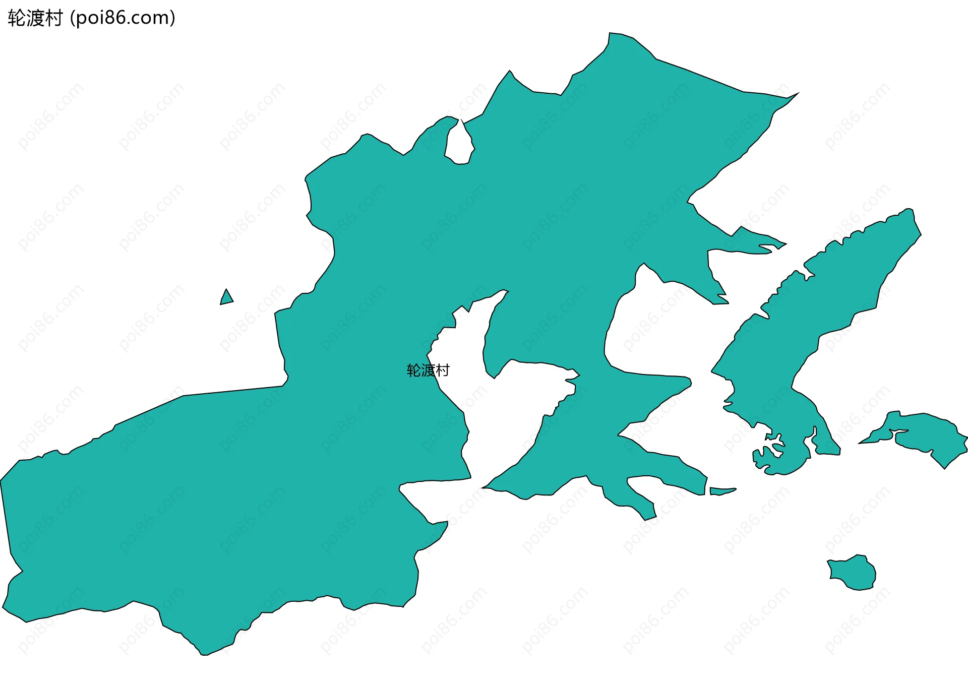 轮渡村边界地图