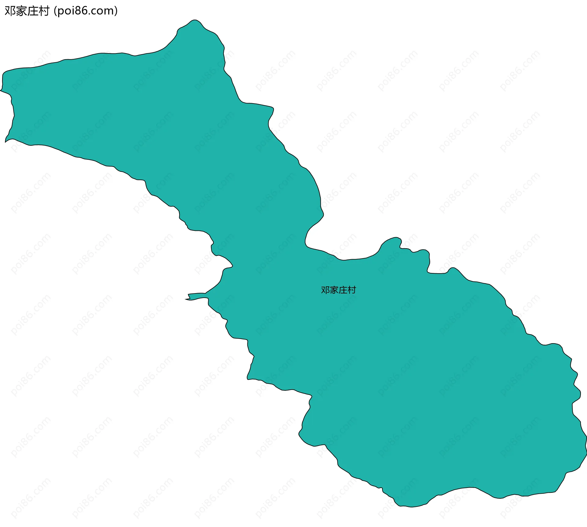 邓家庄村边界地图