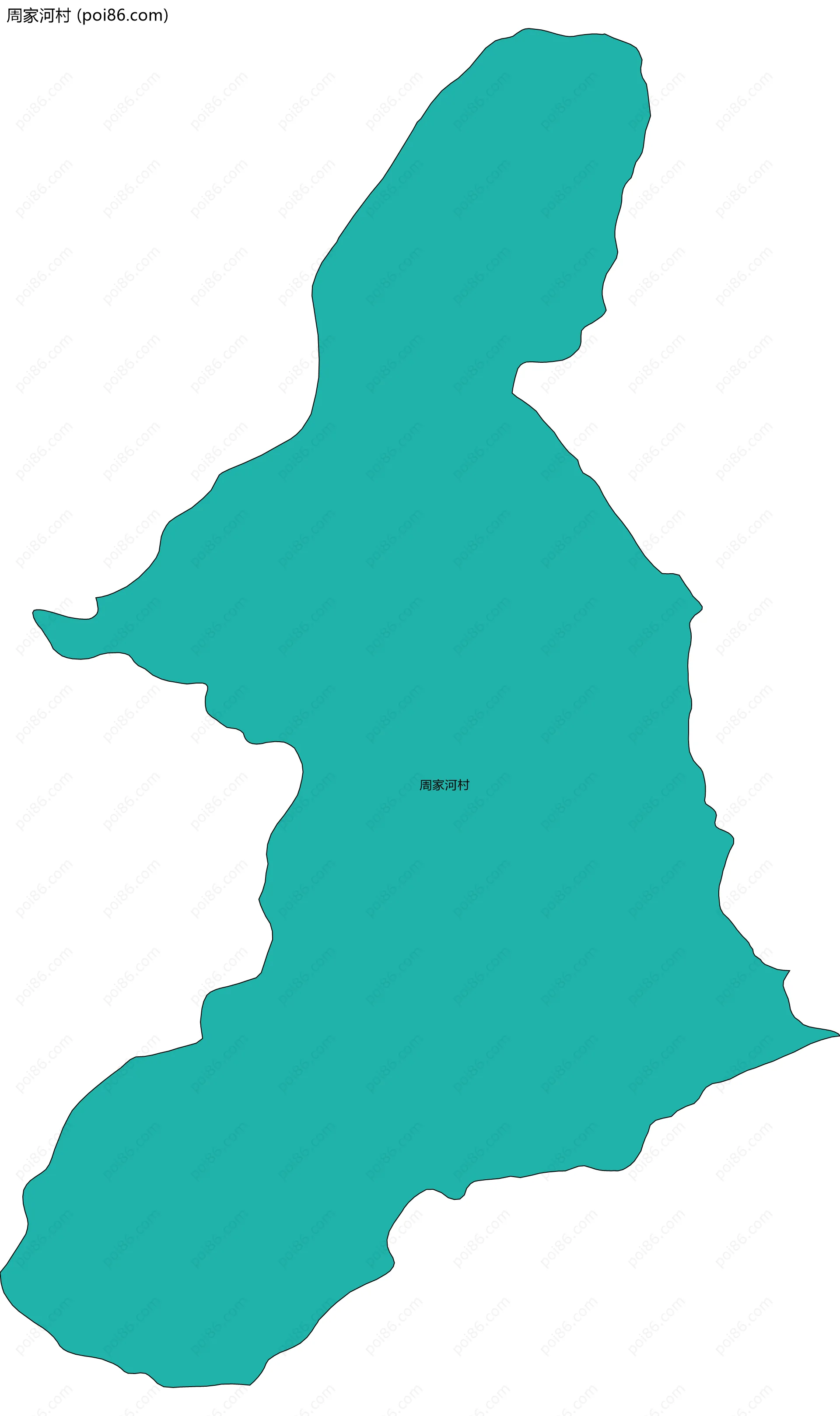 周家河村边界地图