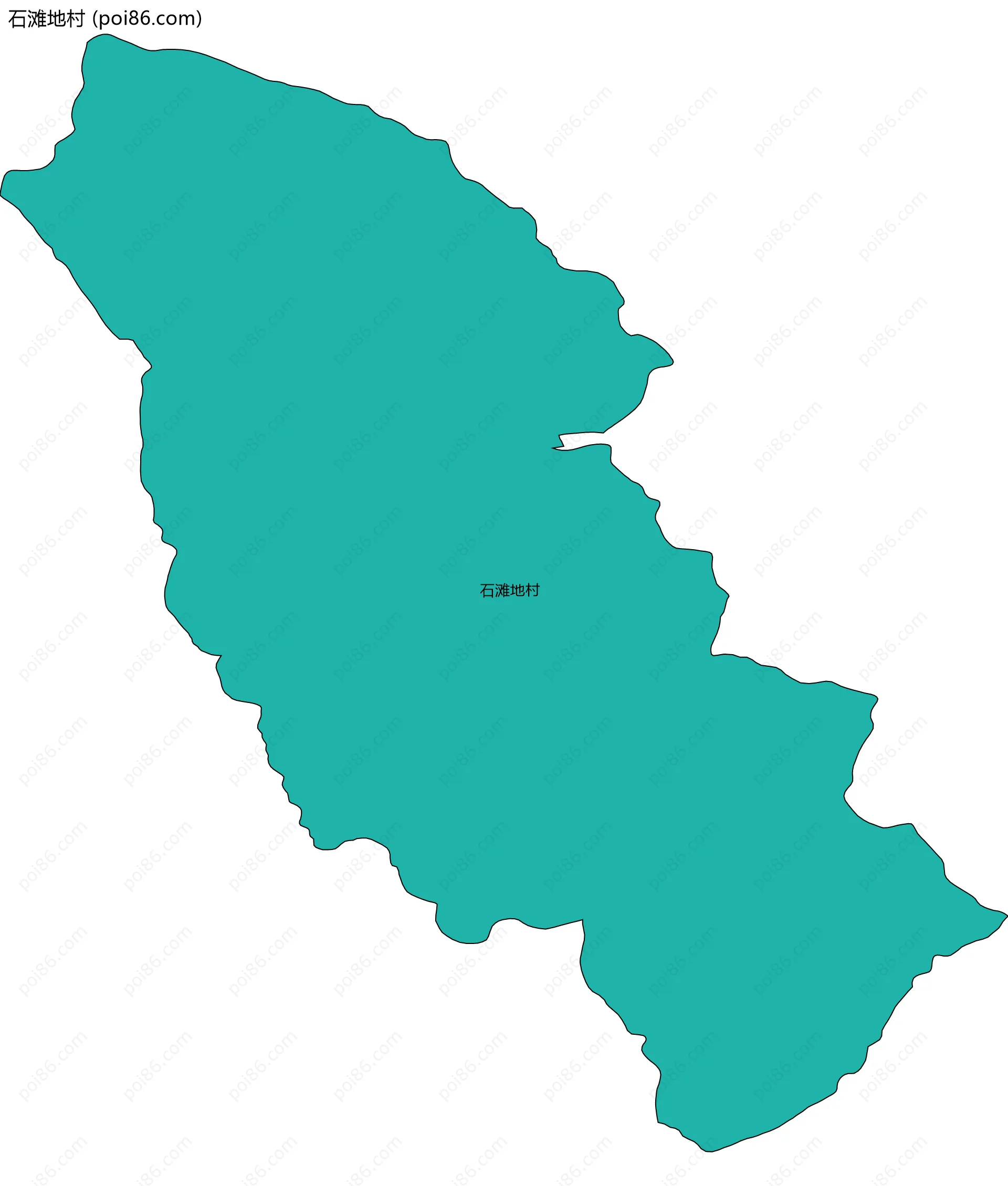 石滩地村边界地图