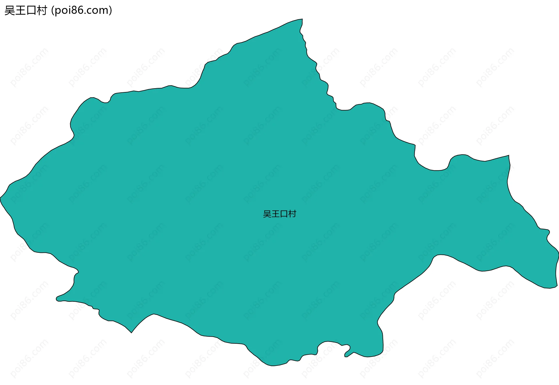 吴王口村边界地图