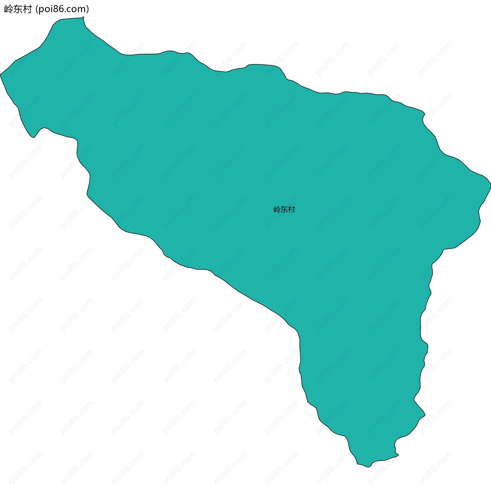 岭东村边界地图