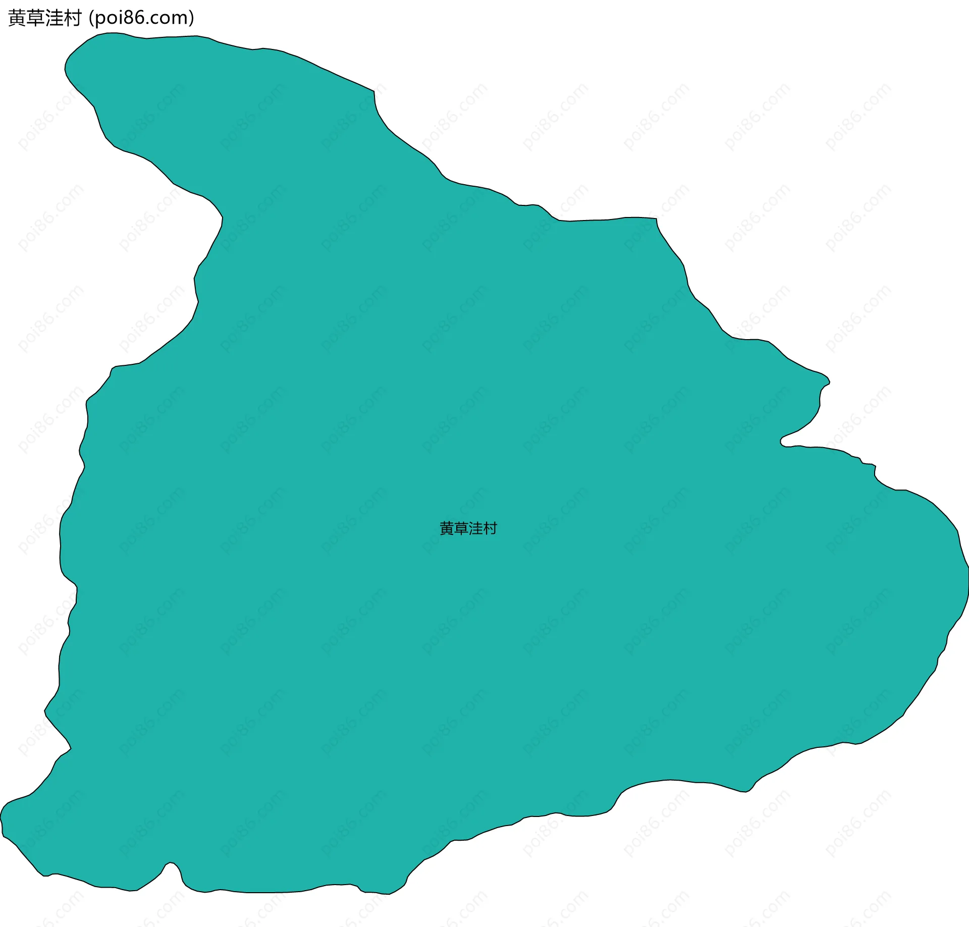 黄草洼村边界地图
