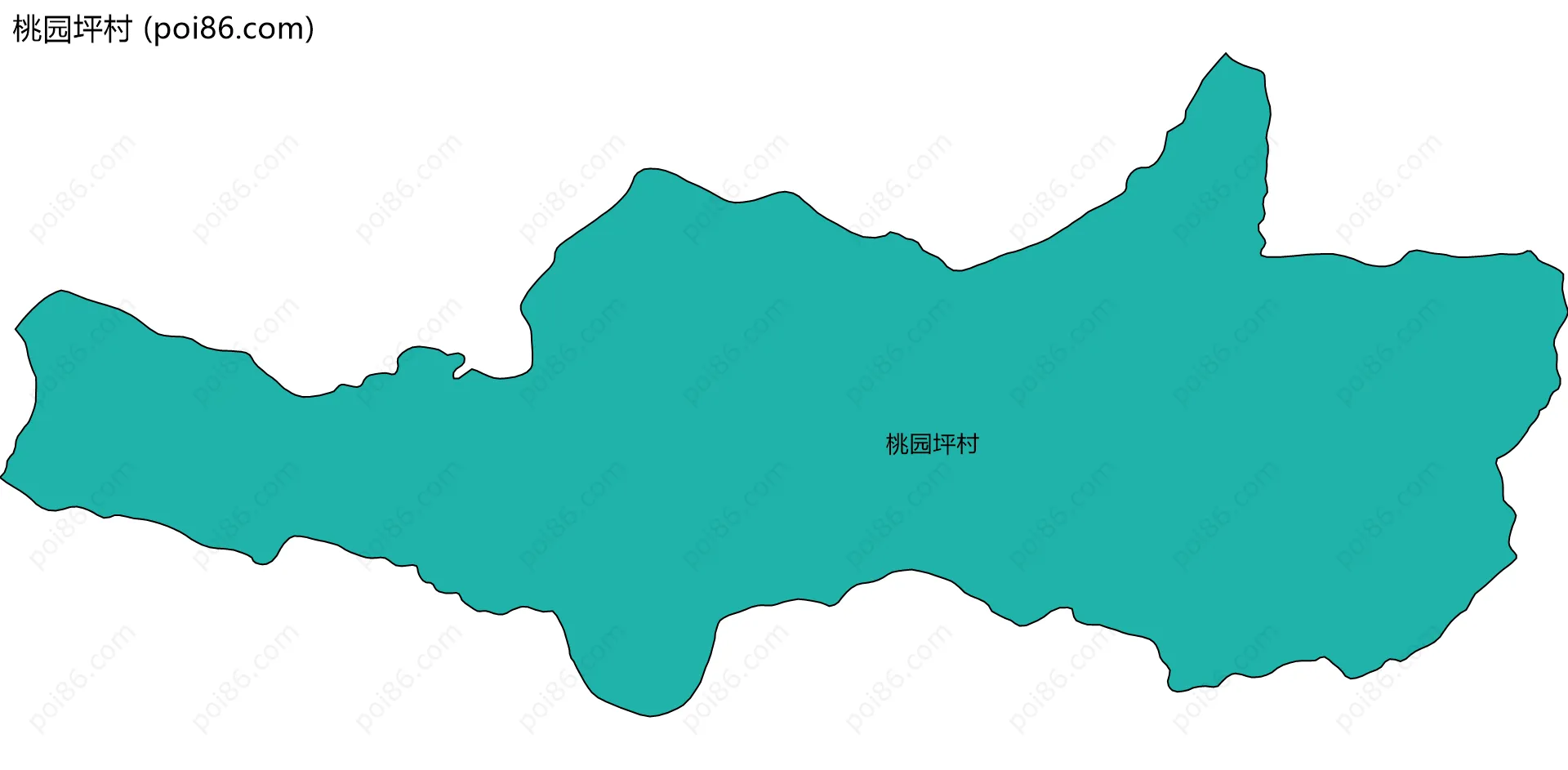 桃园坪村边界地图