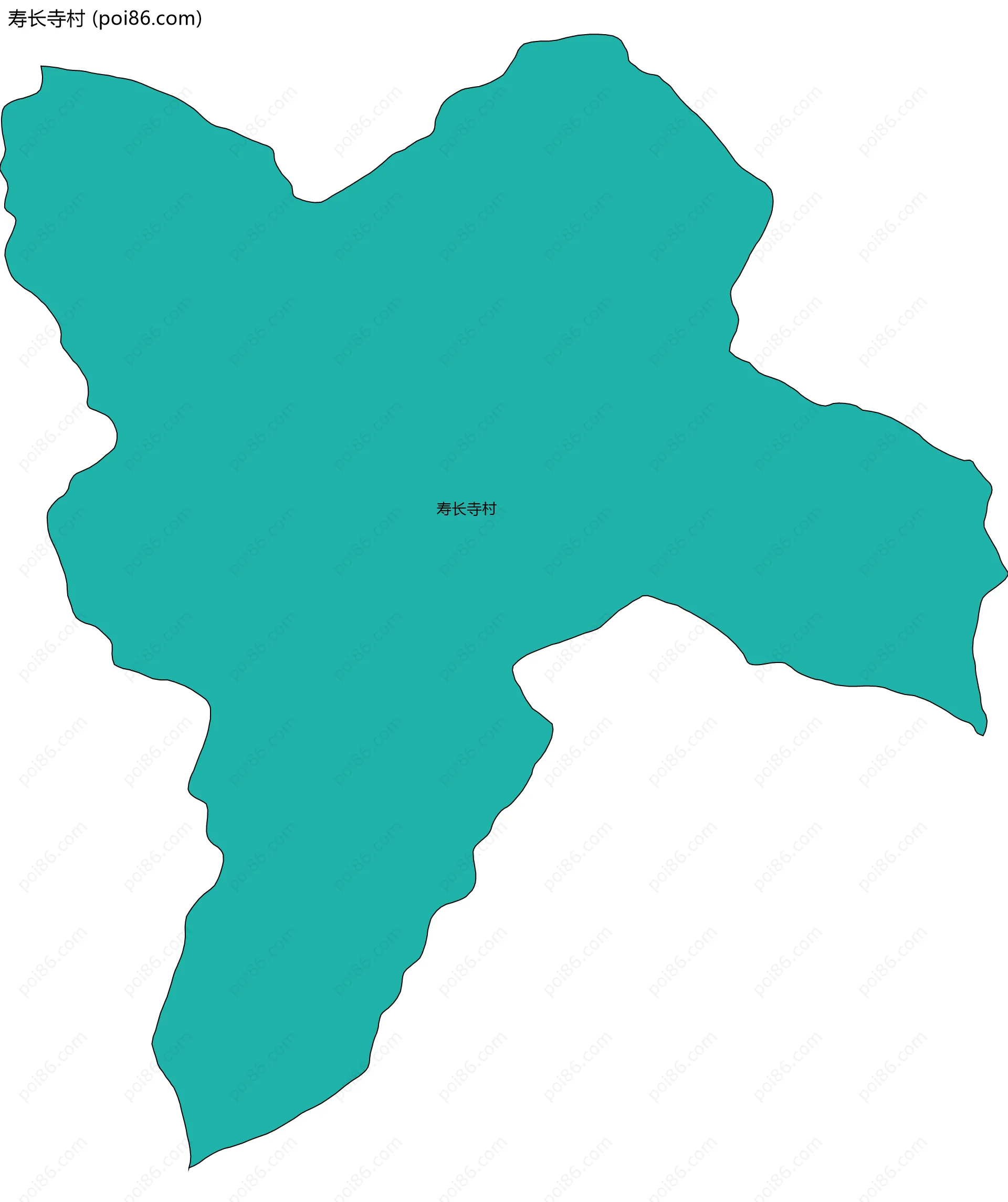 寿长寺村边界地图