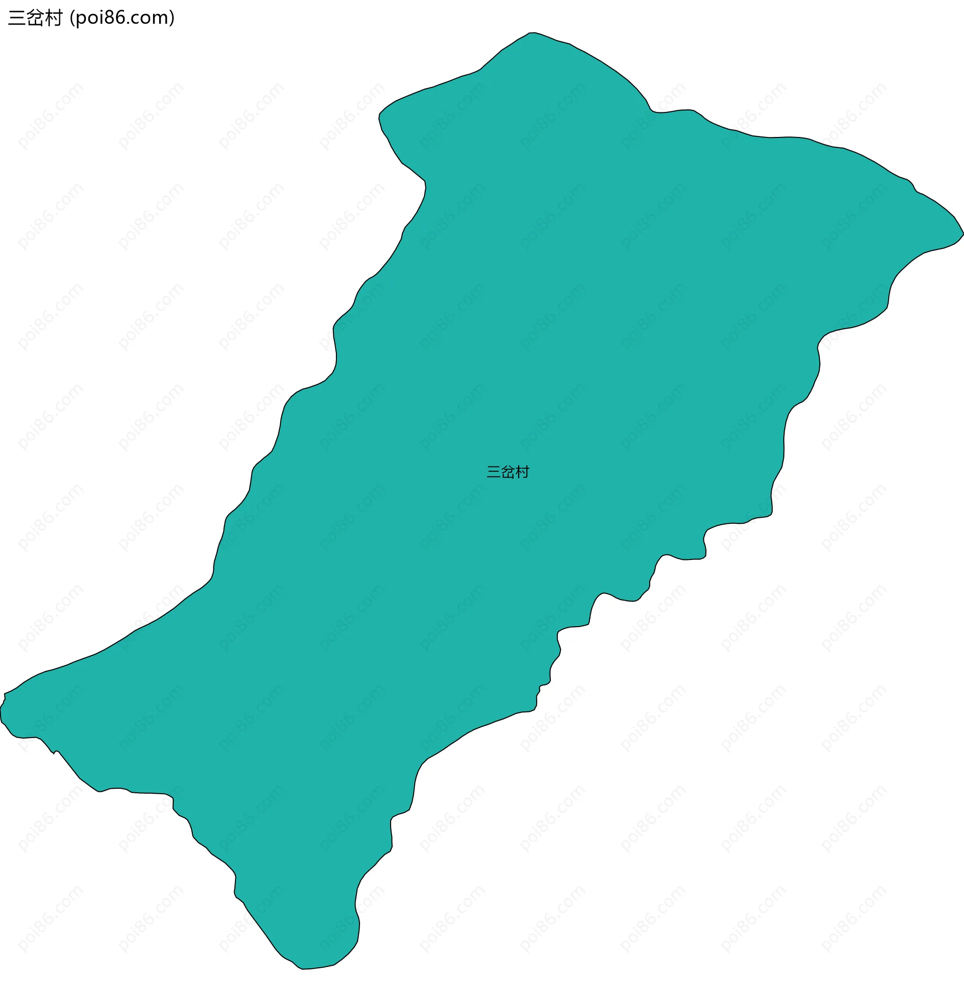 三岔村边界地图