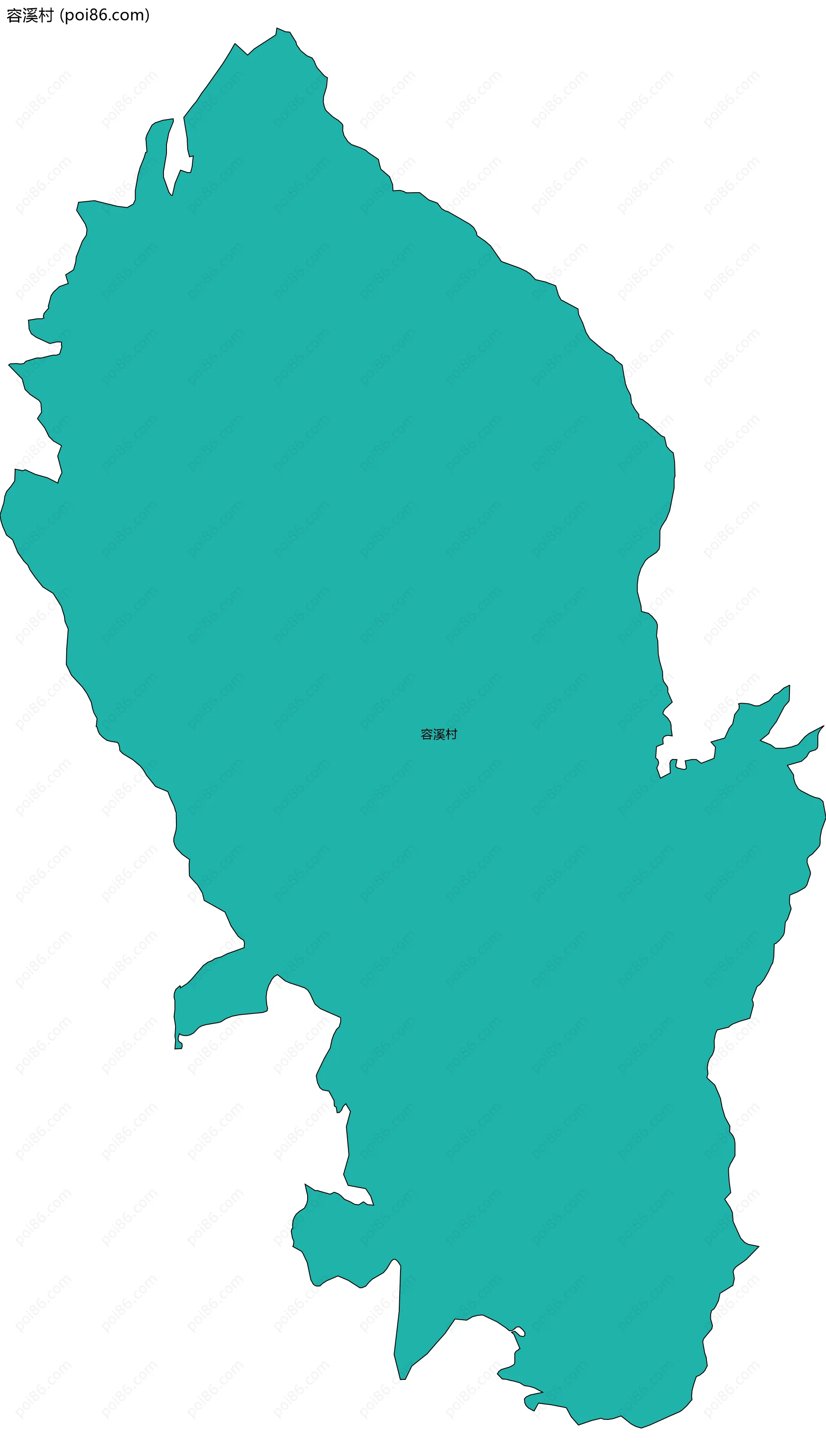 容溪村边界地图