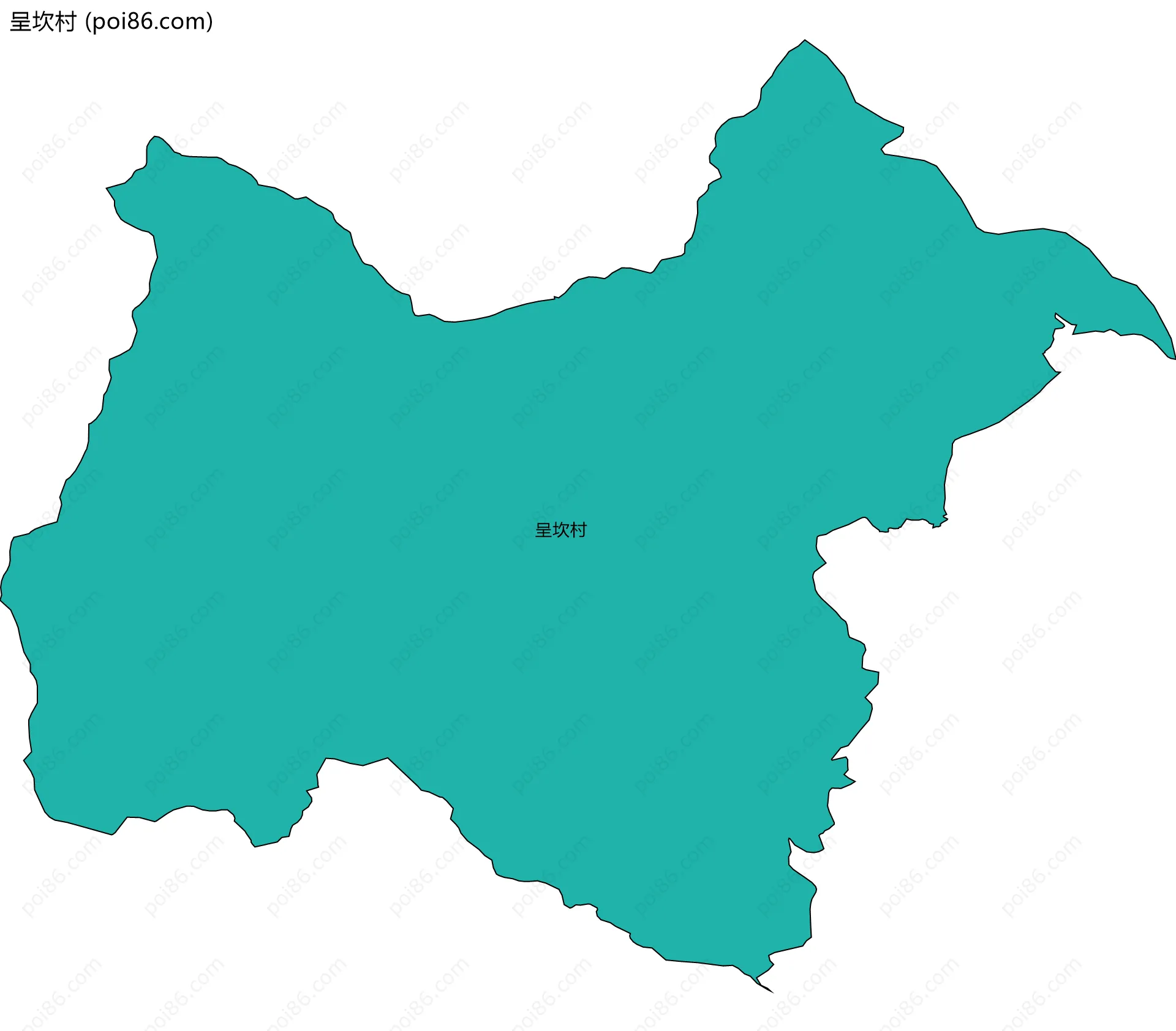 呈坎村边界地图