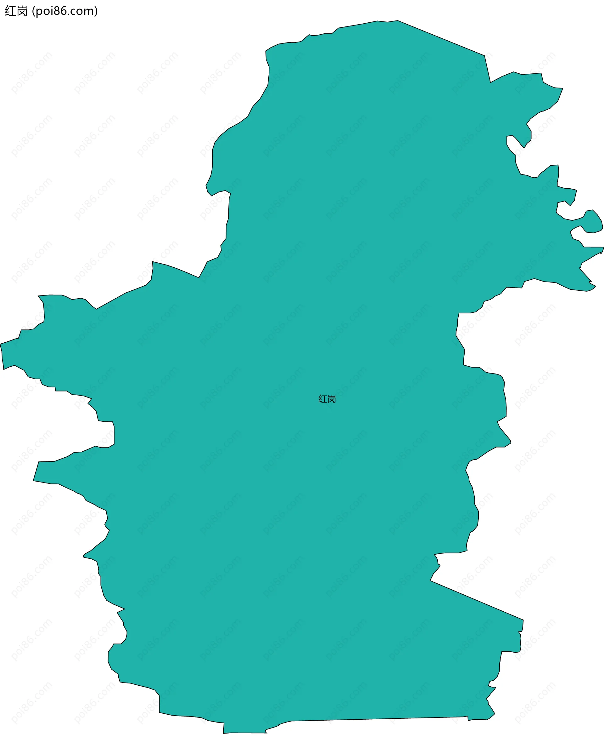 红岗边界地图
