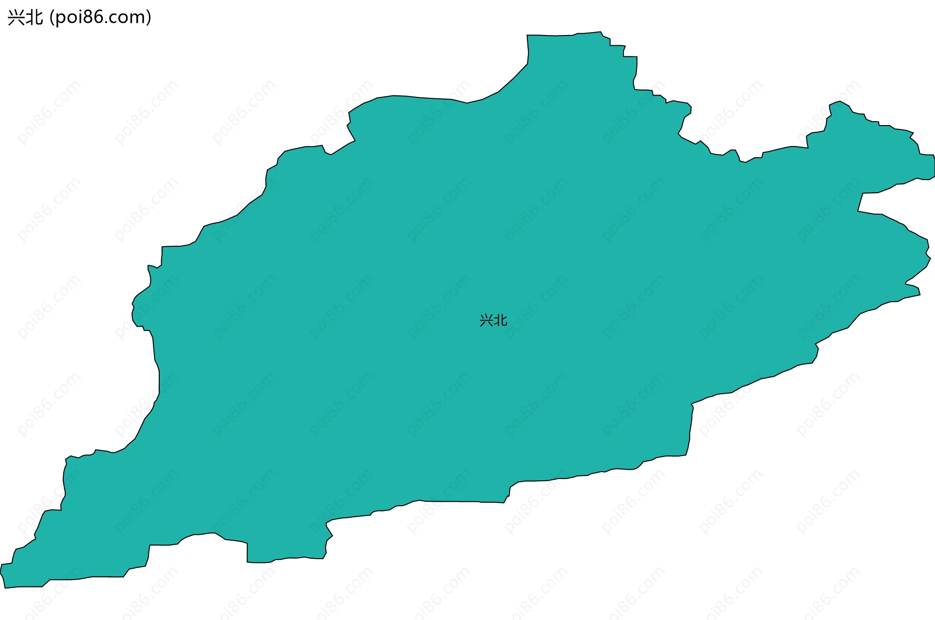 兴北边界地图