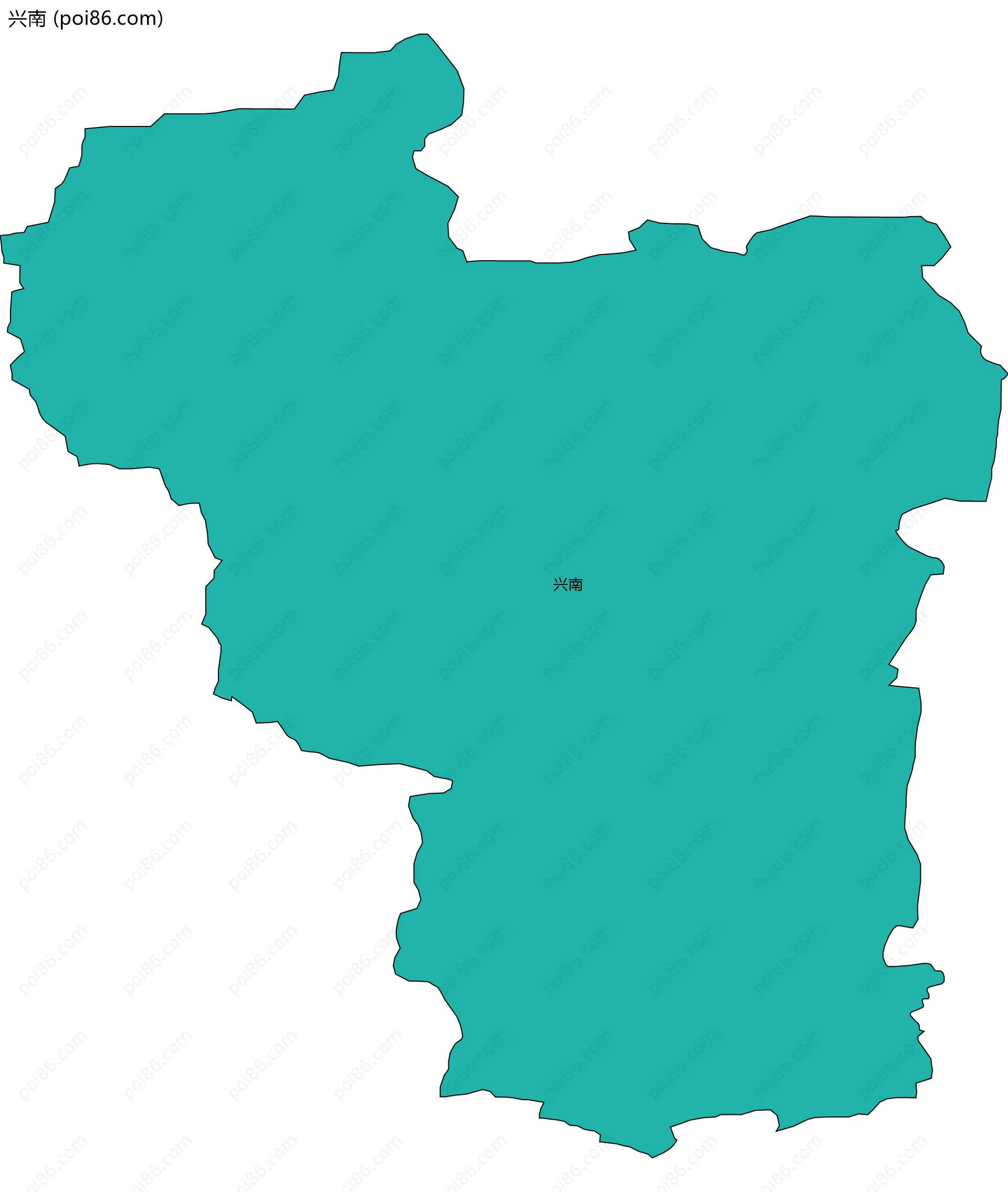 兴南边界地图