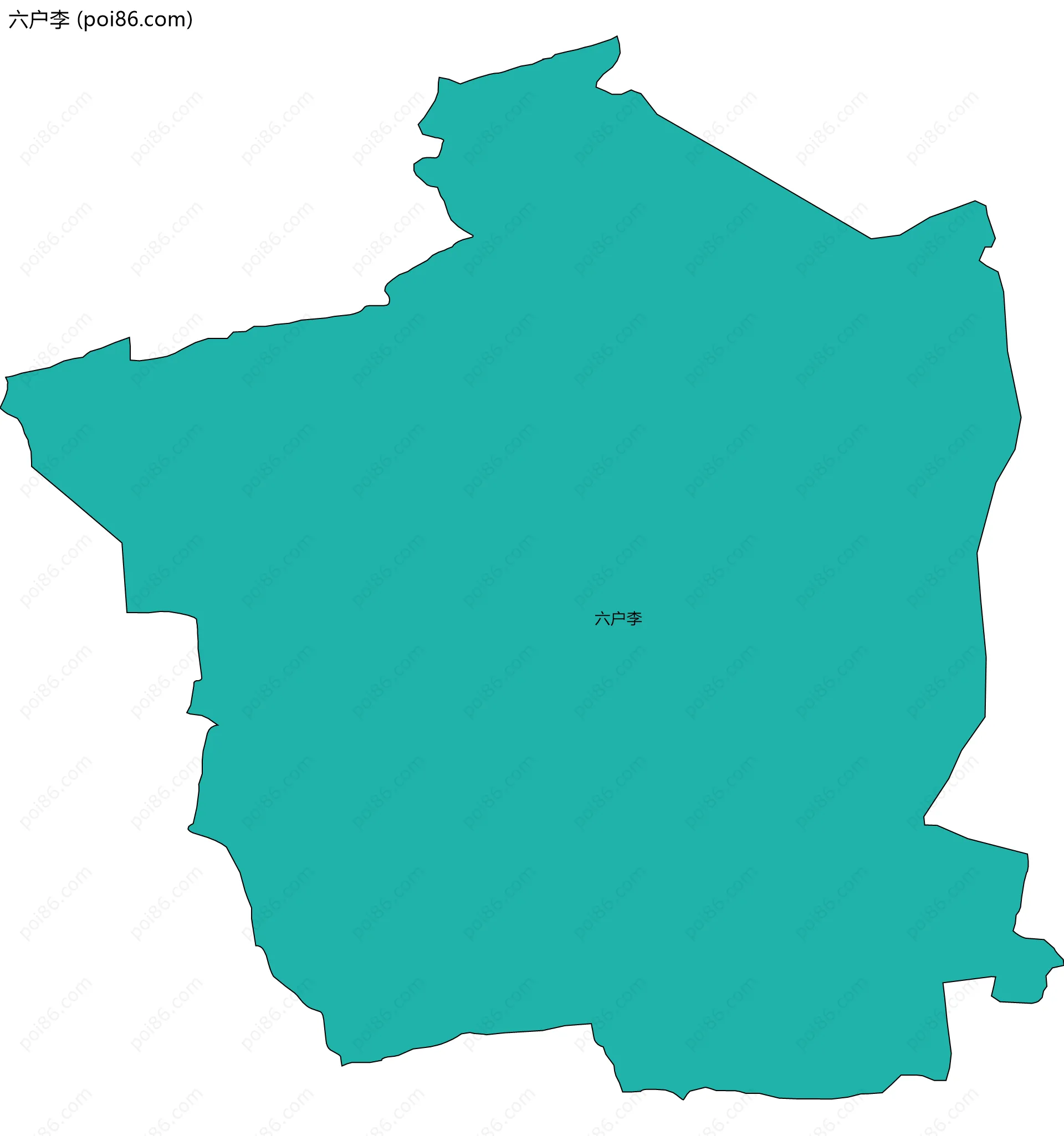 六户李边界地图