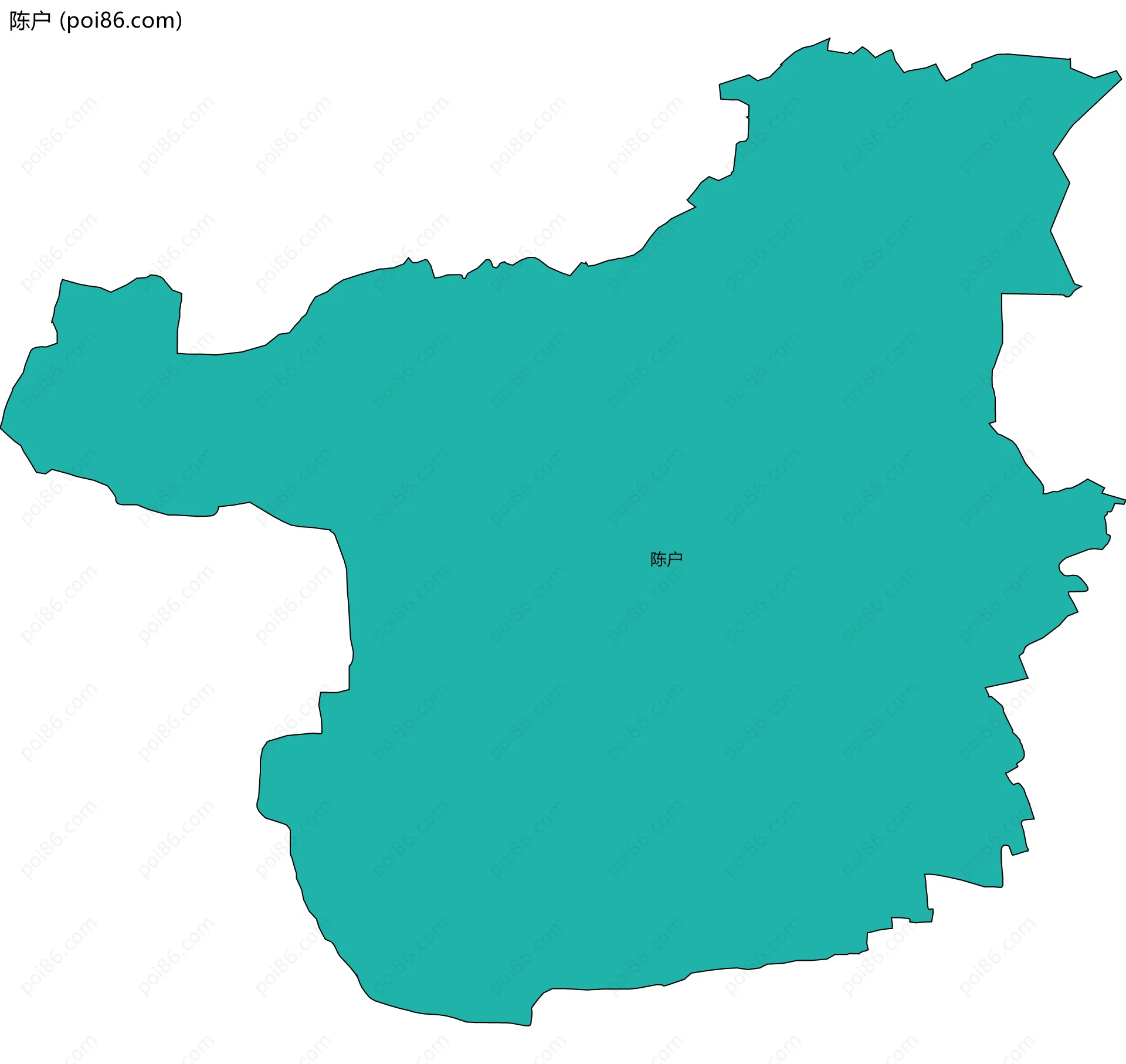 陈户边界地图
