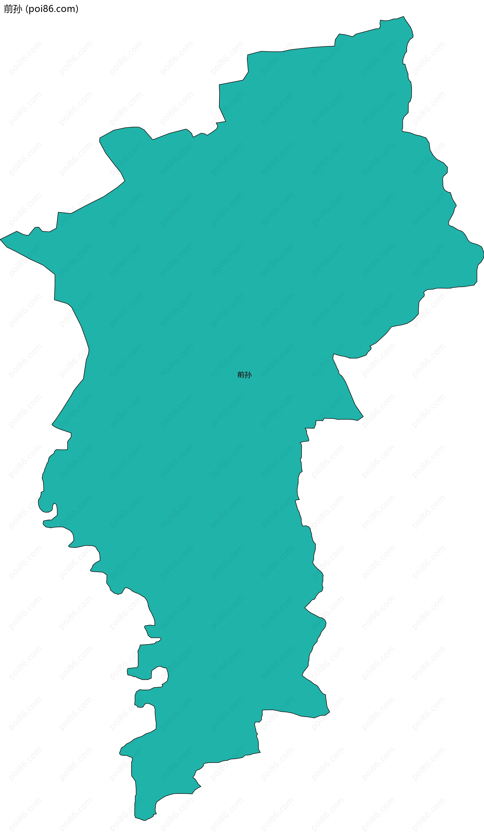 前孙边界地图