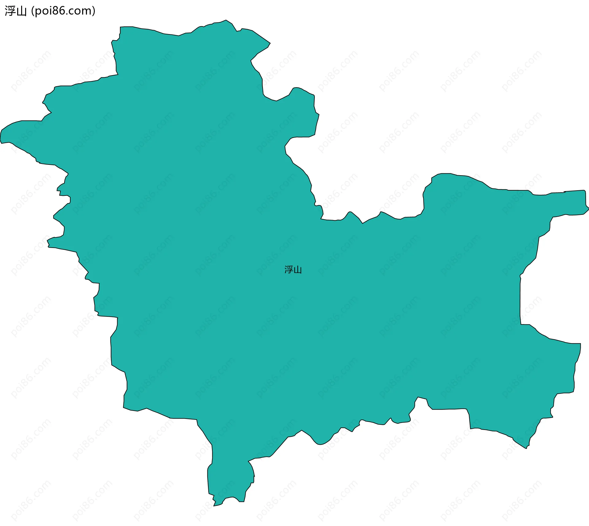 浮山边界地图