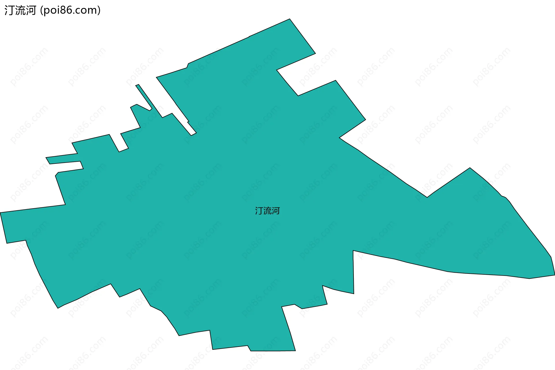 汀流河边界地图