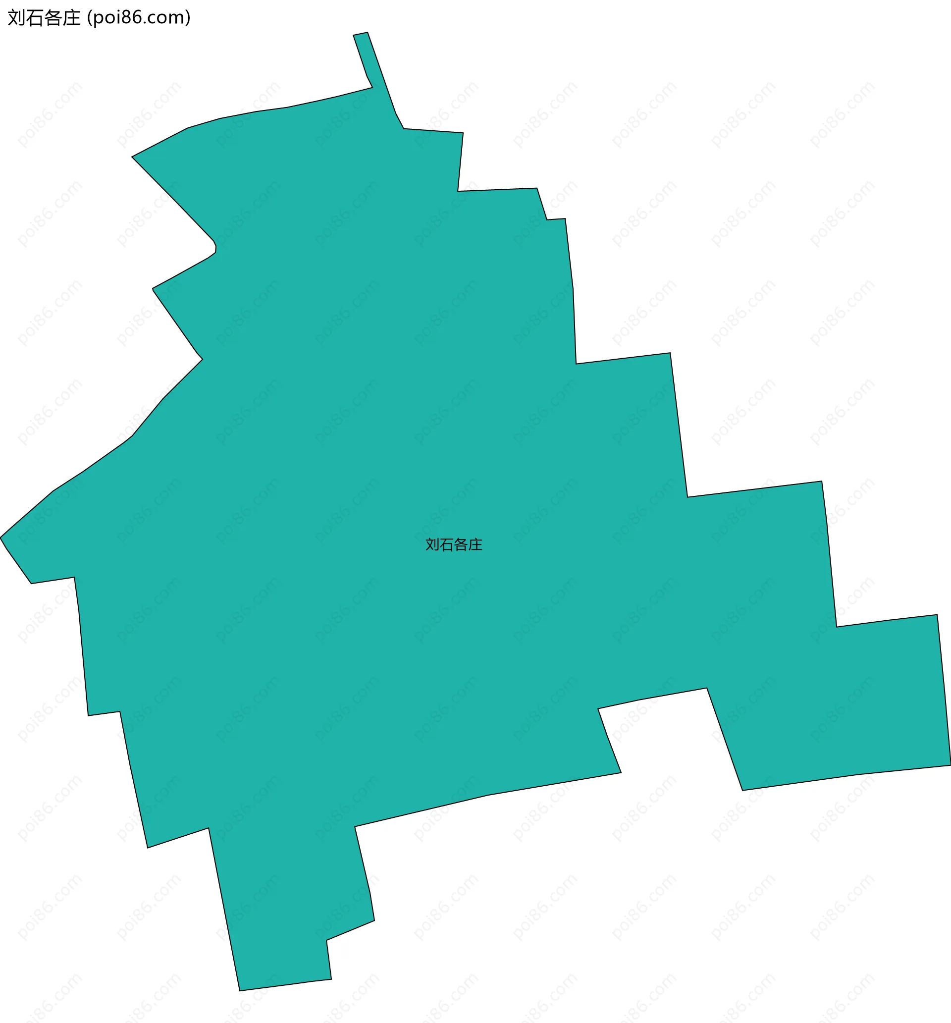 刘石各庄边界地图