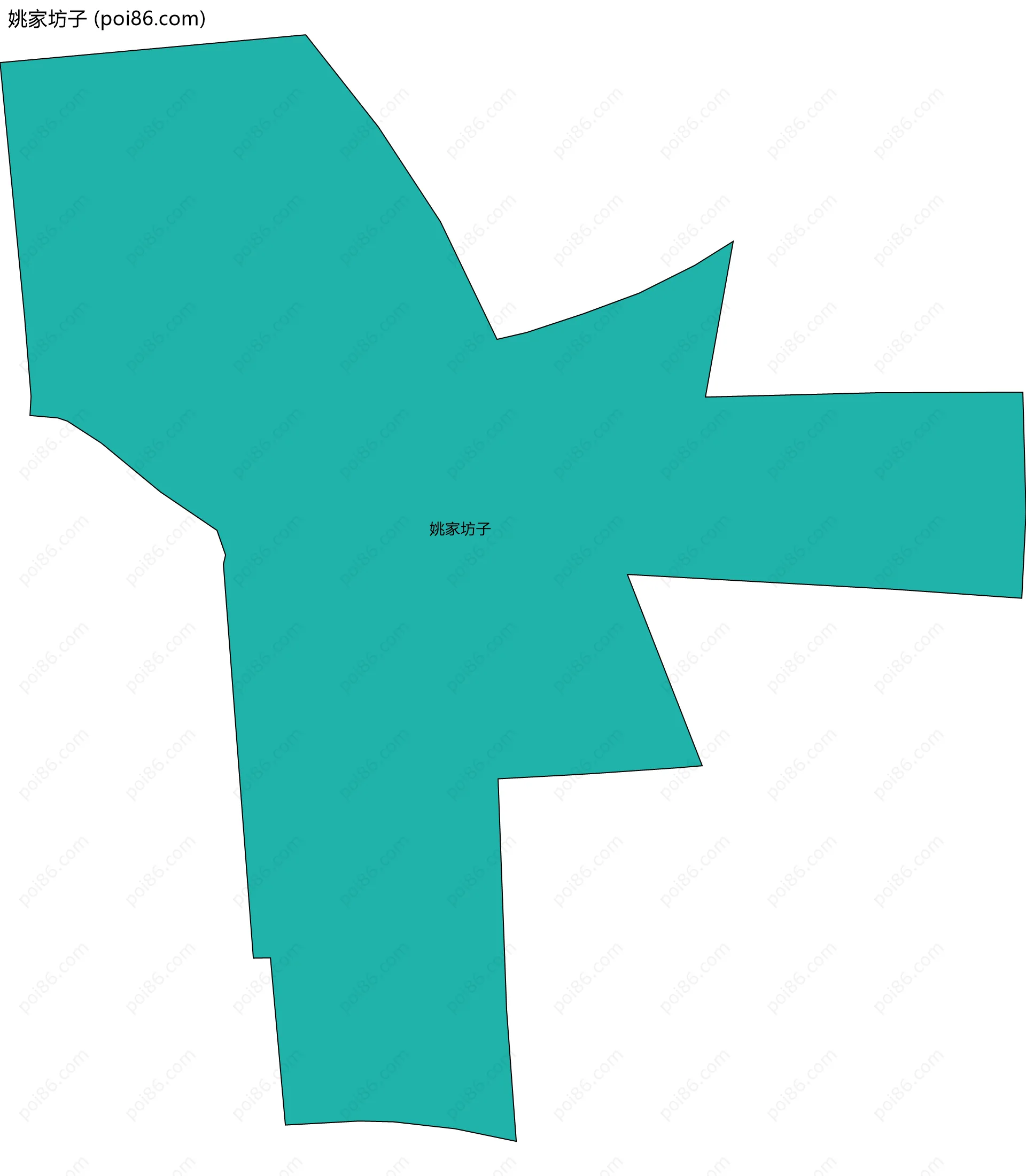 姚家坊子边界地图