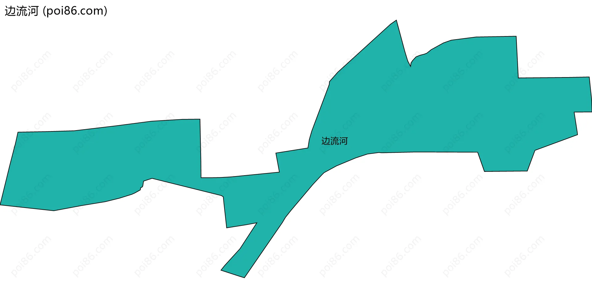 边流河边界地图