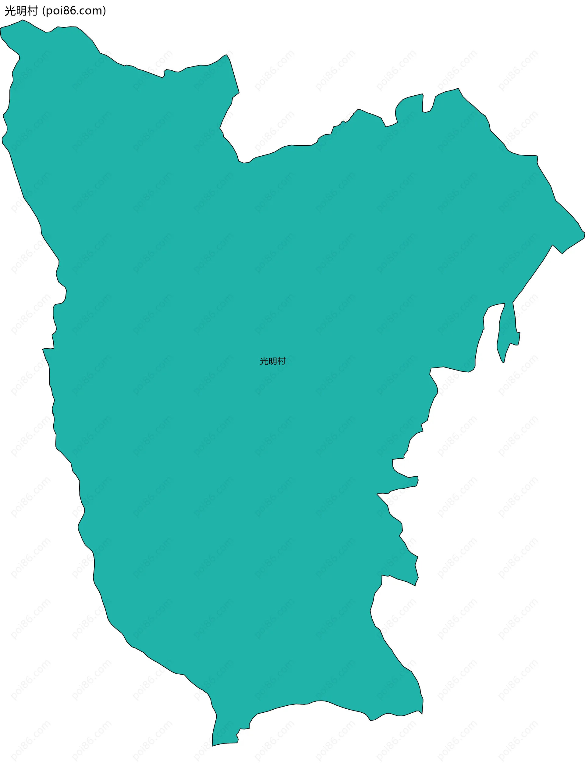 光明村边界地图