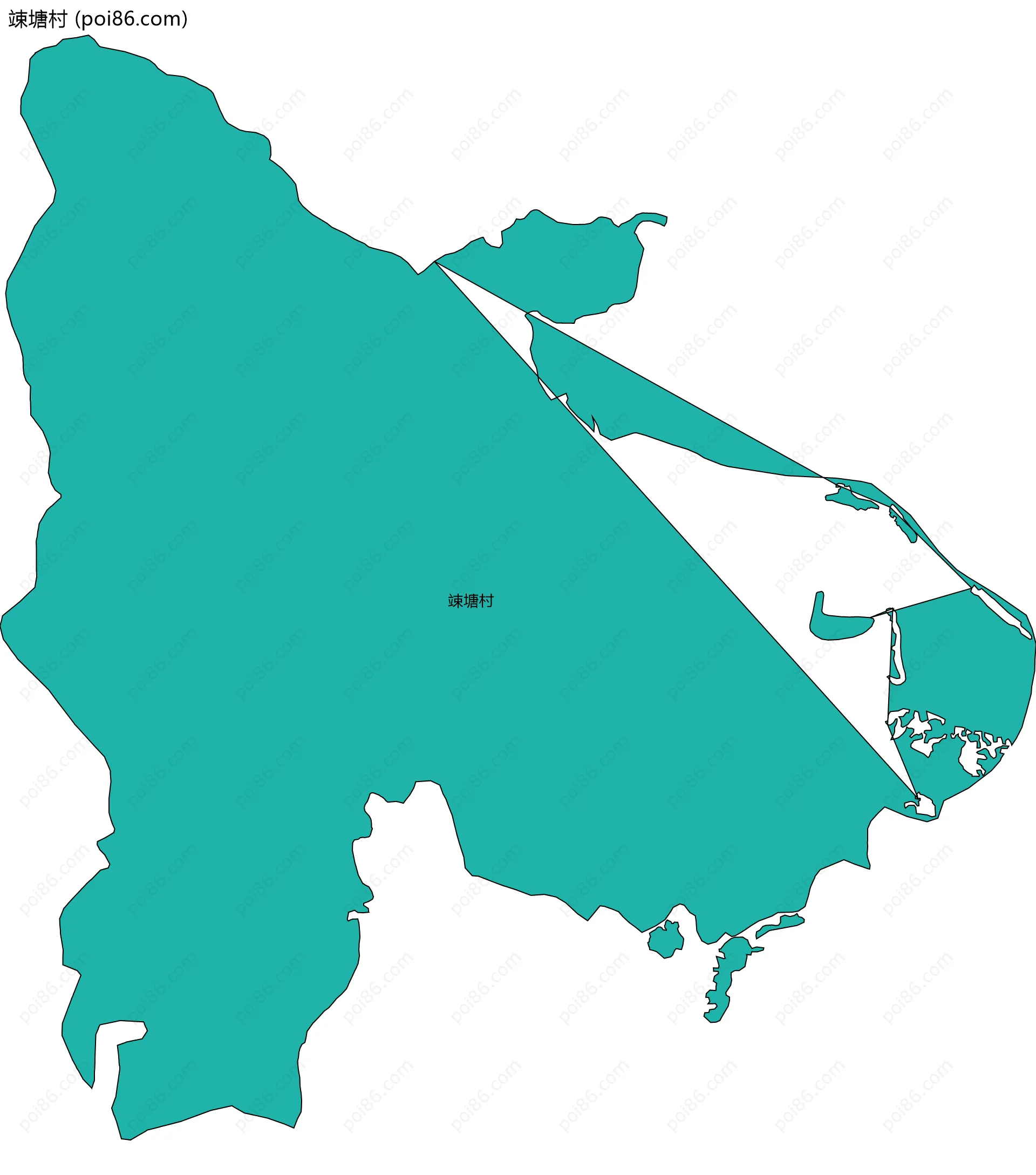 竦塘村边界地图