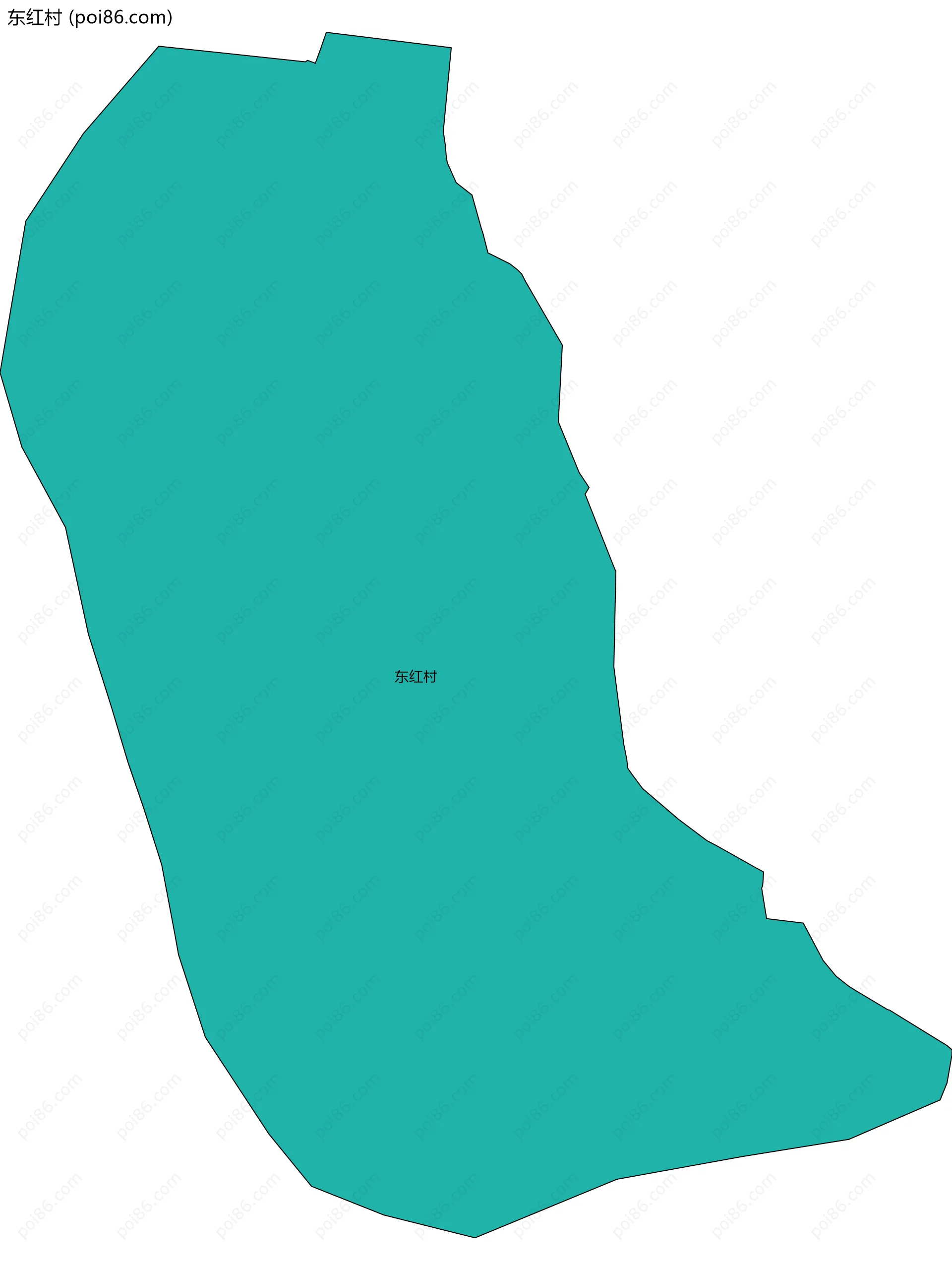 东红村边界地图