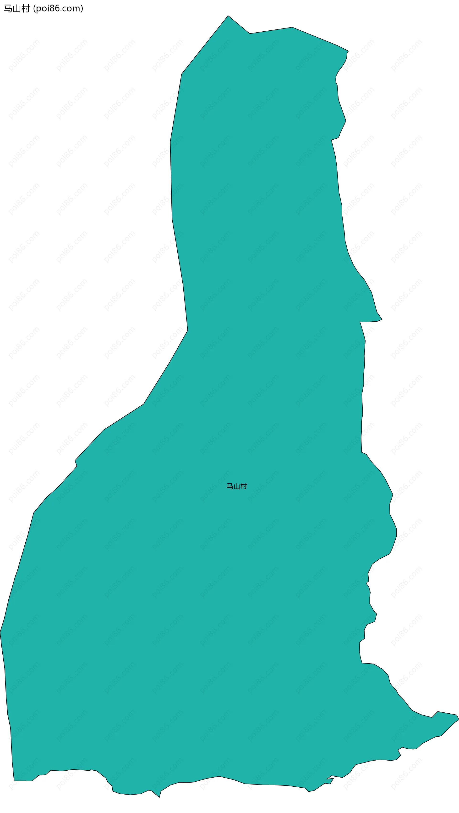 马山村边界地图