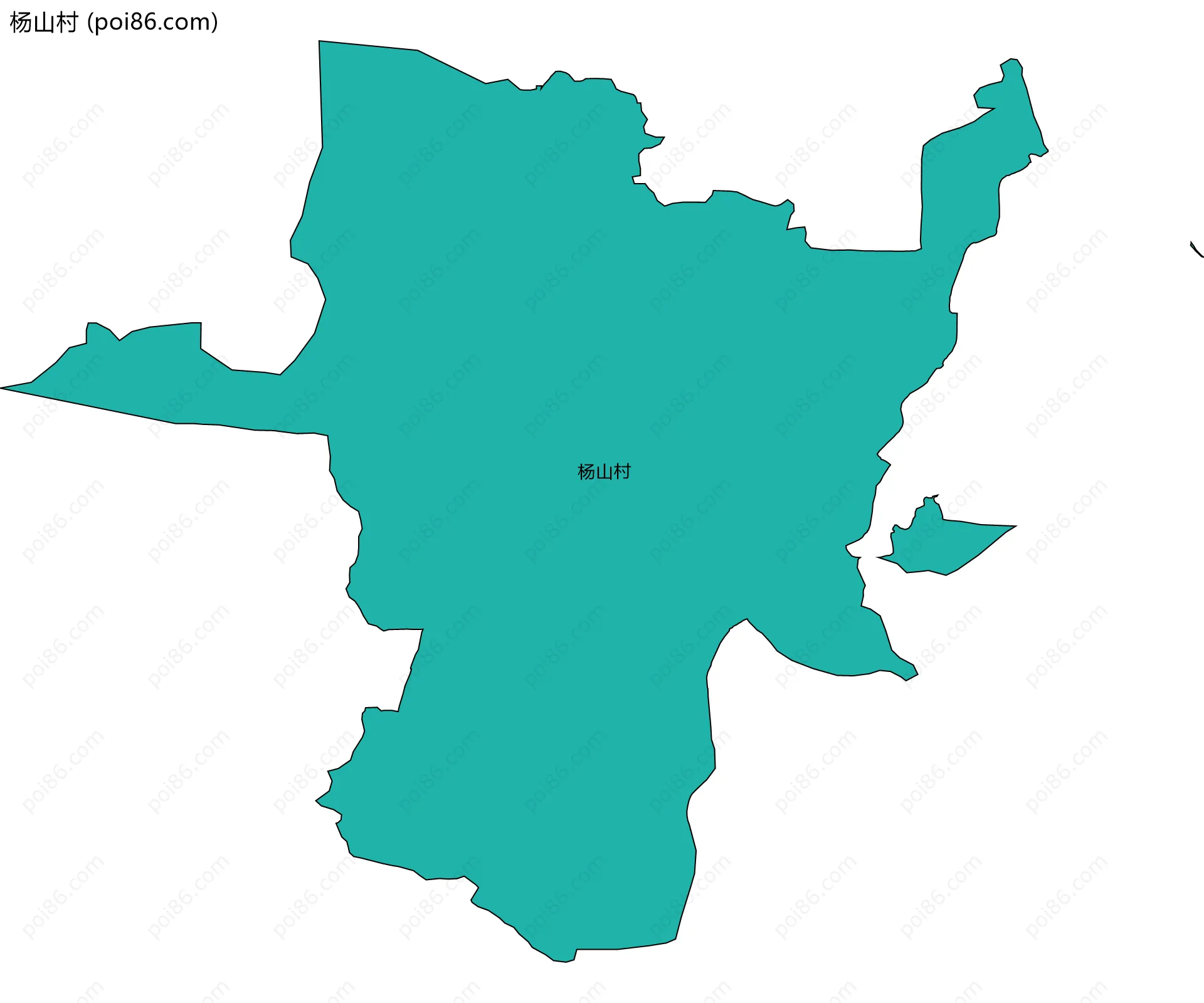 杨山村边界地图
