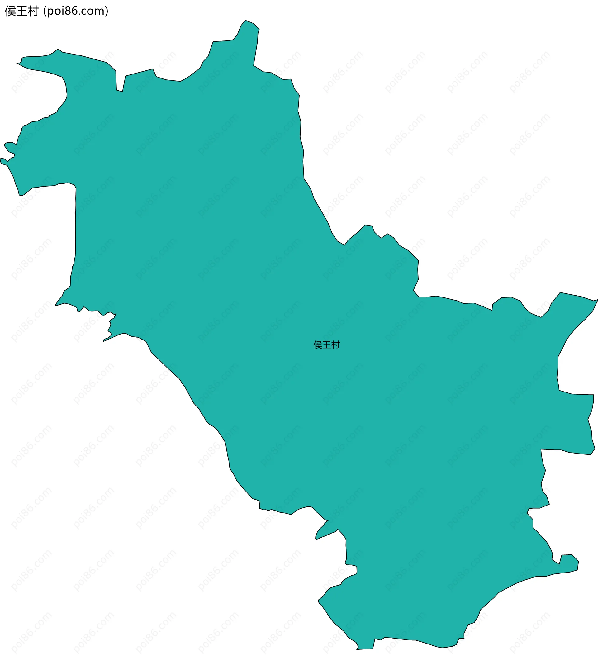 侯王村边界地图