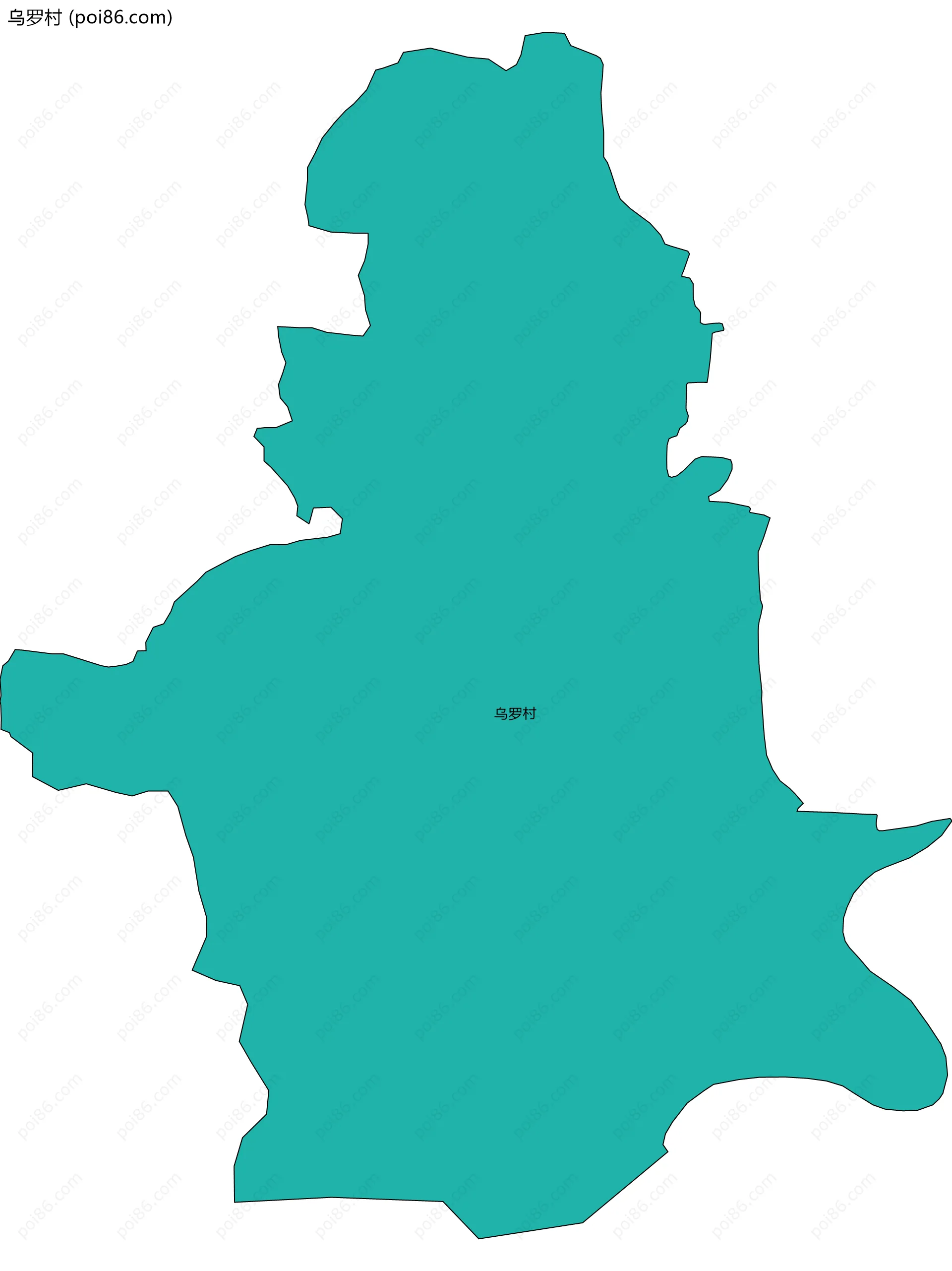 乌罗村边界地图