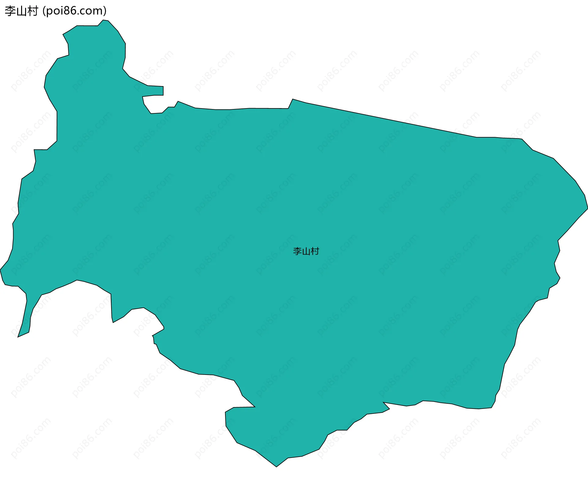 李山村边界地图