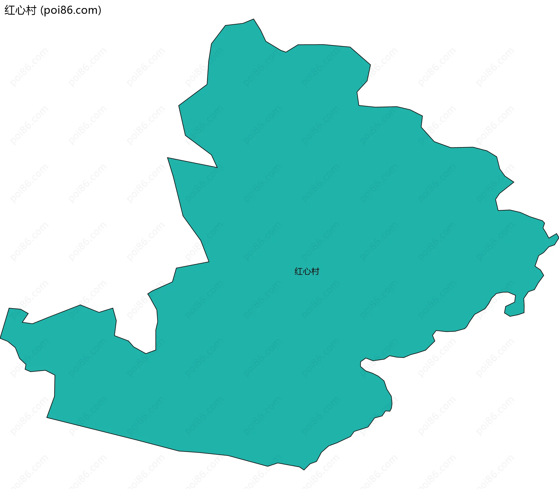 红心村边界地图