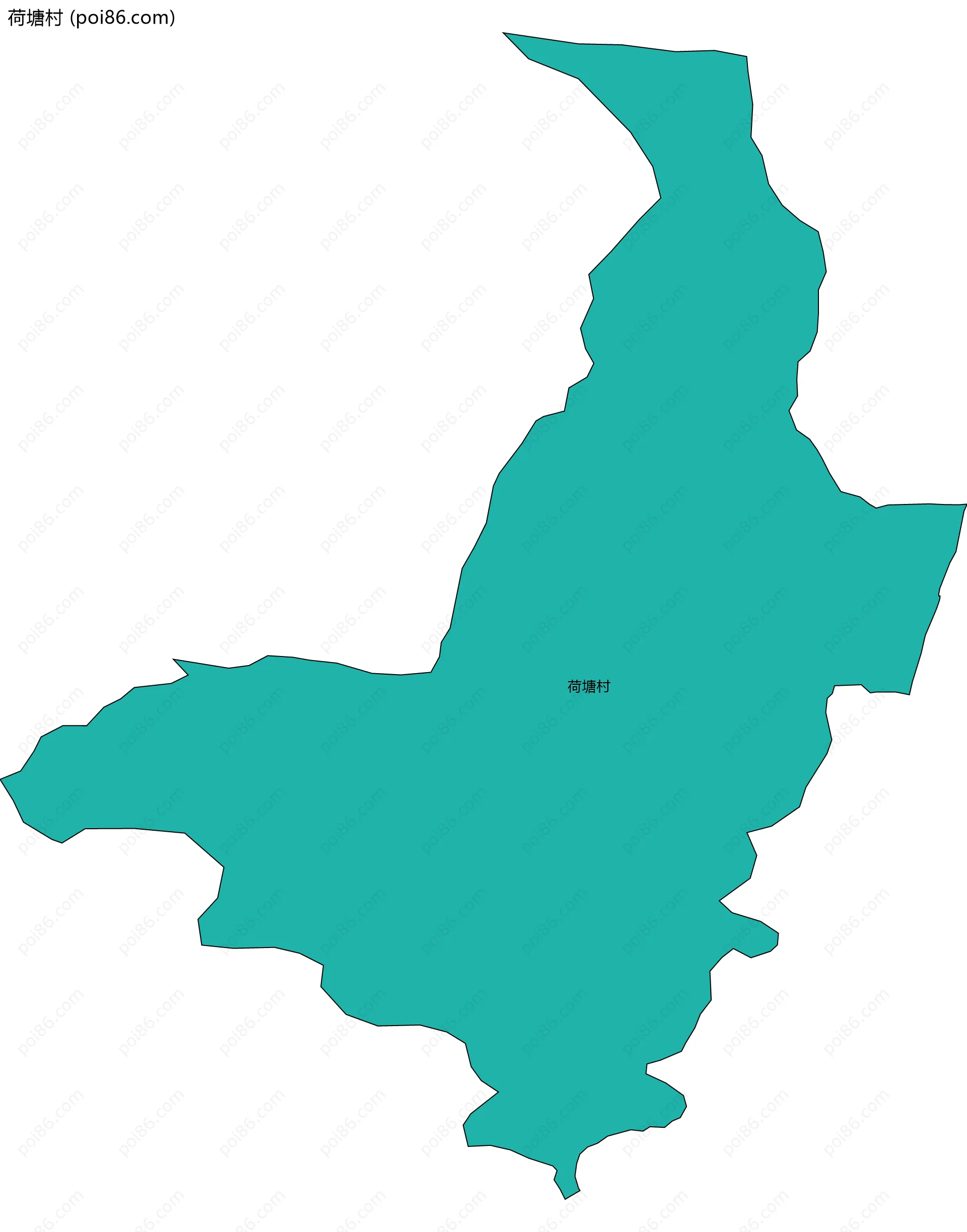 荷塘村边界地图