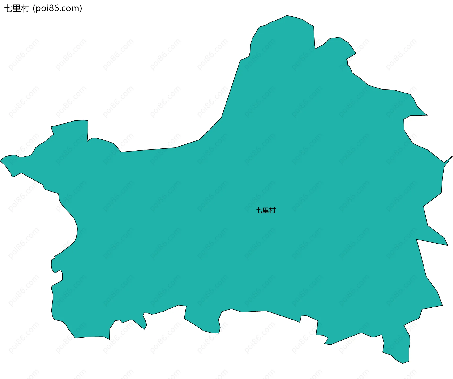 七里村边界地图