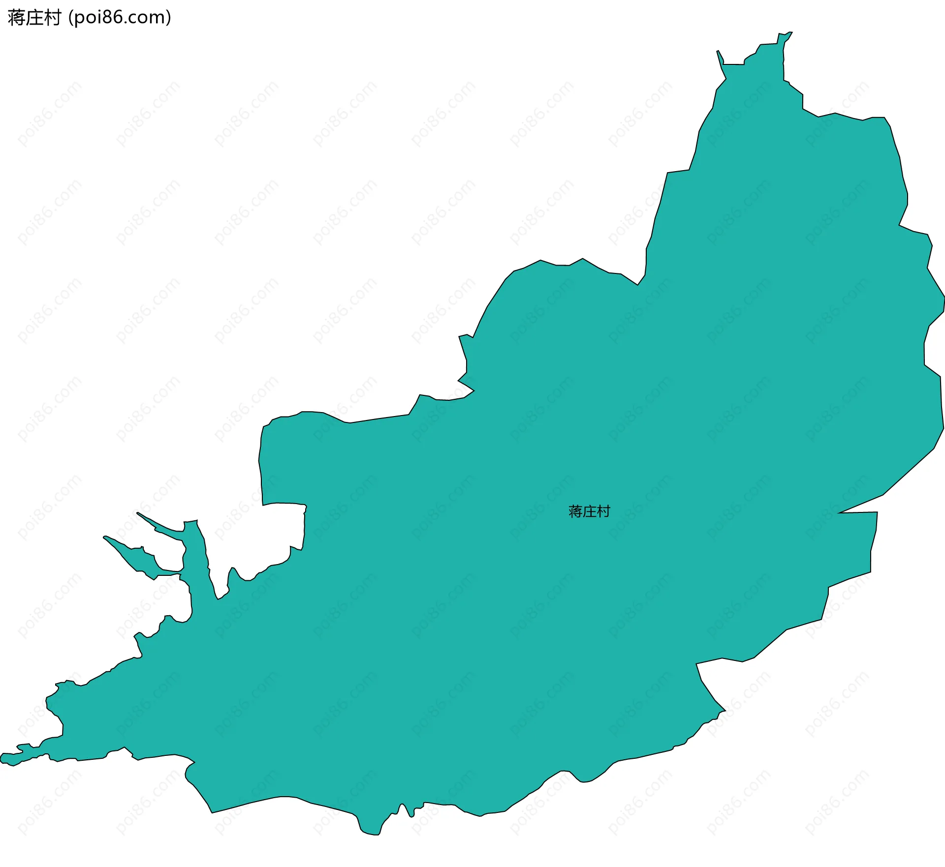 蒋庄村边界地图