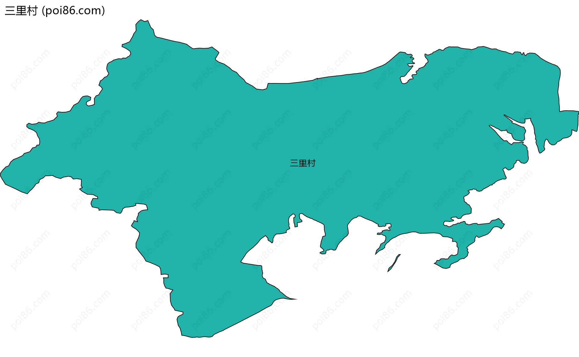 三里村边界地图